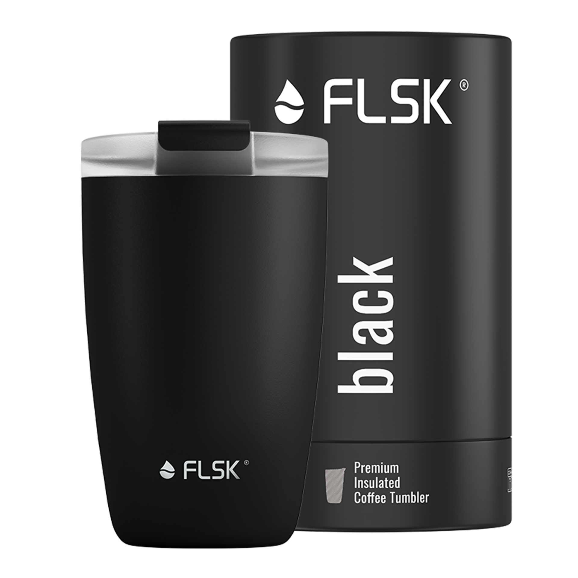 FLSK Coffee To Go Becher Schwarz 0,35 l