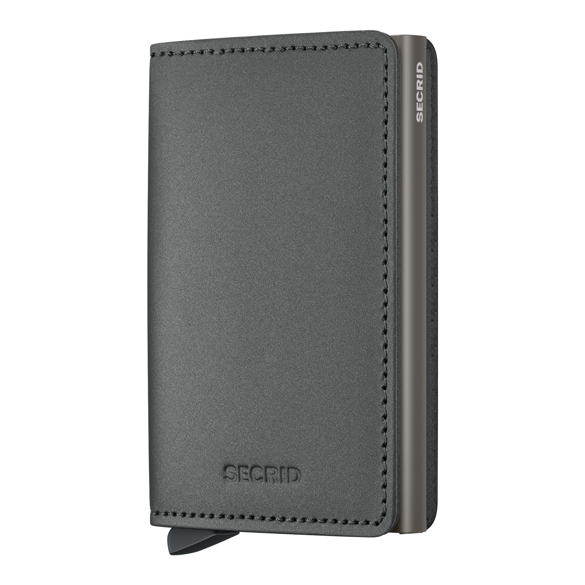 Slimwallet Steel, Hülle, Leder, Schwarz, Karte, Halterung