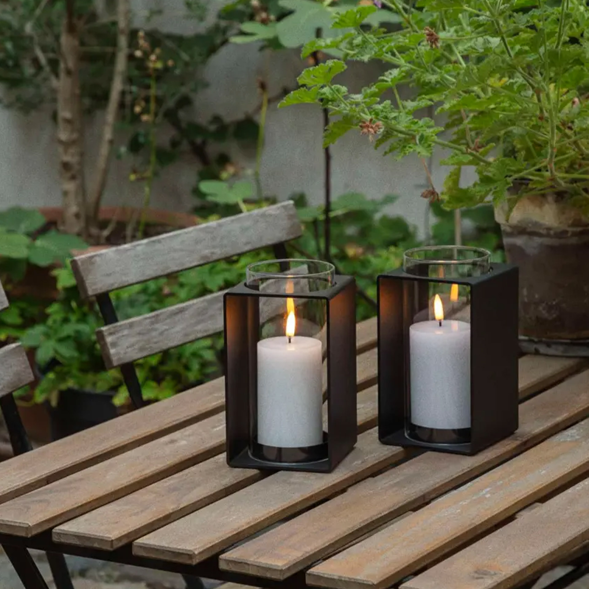Lantern 18 cm, Kissenleuchte, Laterne, Windlicht, Kerze, Outdoor-Dekoration