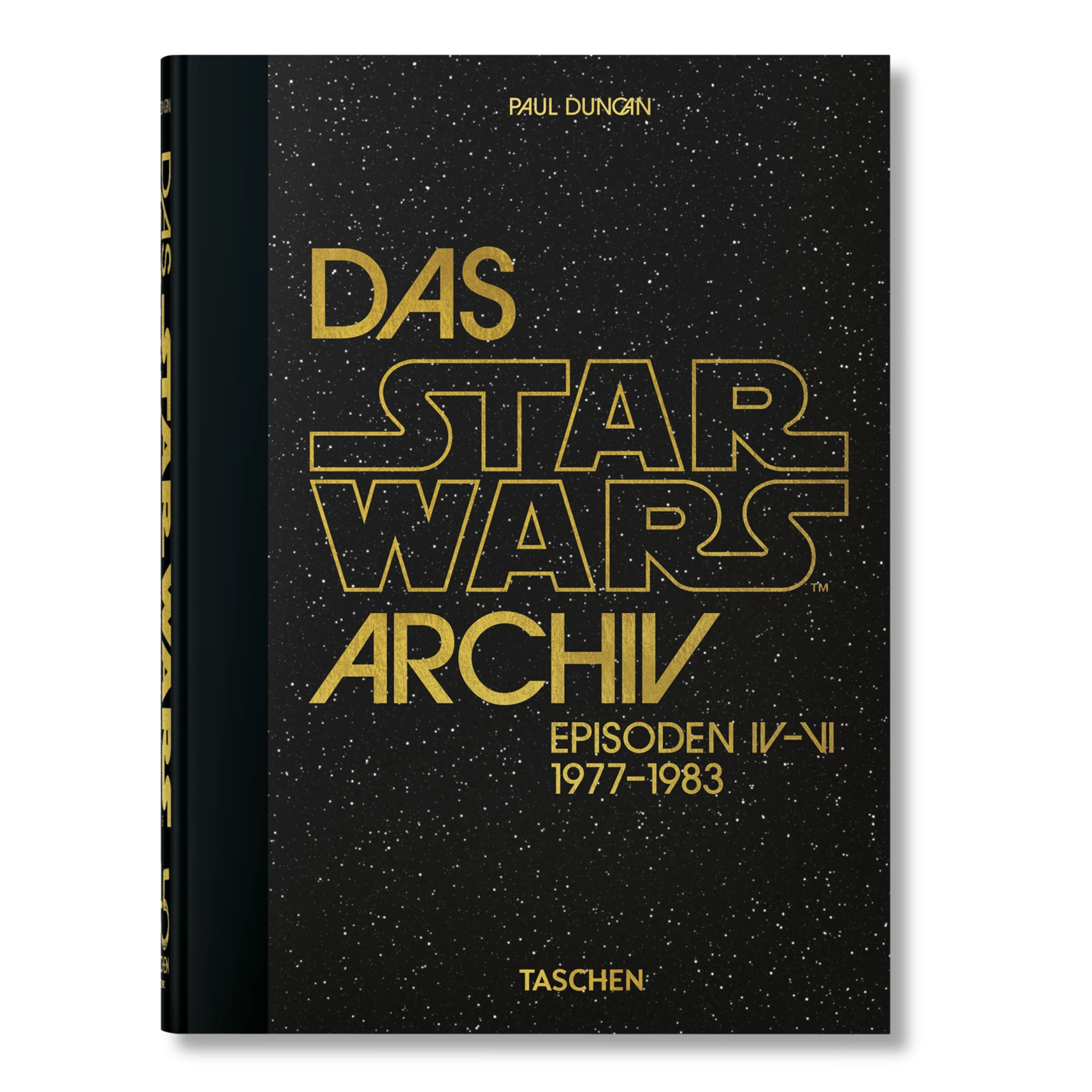 Taschen, 45th Edition, Coffee Table Book The Star Wars Archiv. 1977–1983, Star Wars, Archiv, Buchcover, Goldfolierung, 1977-1983