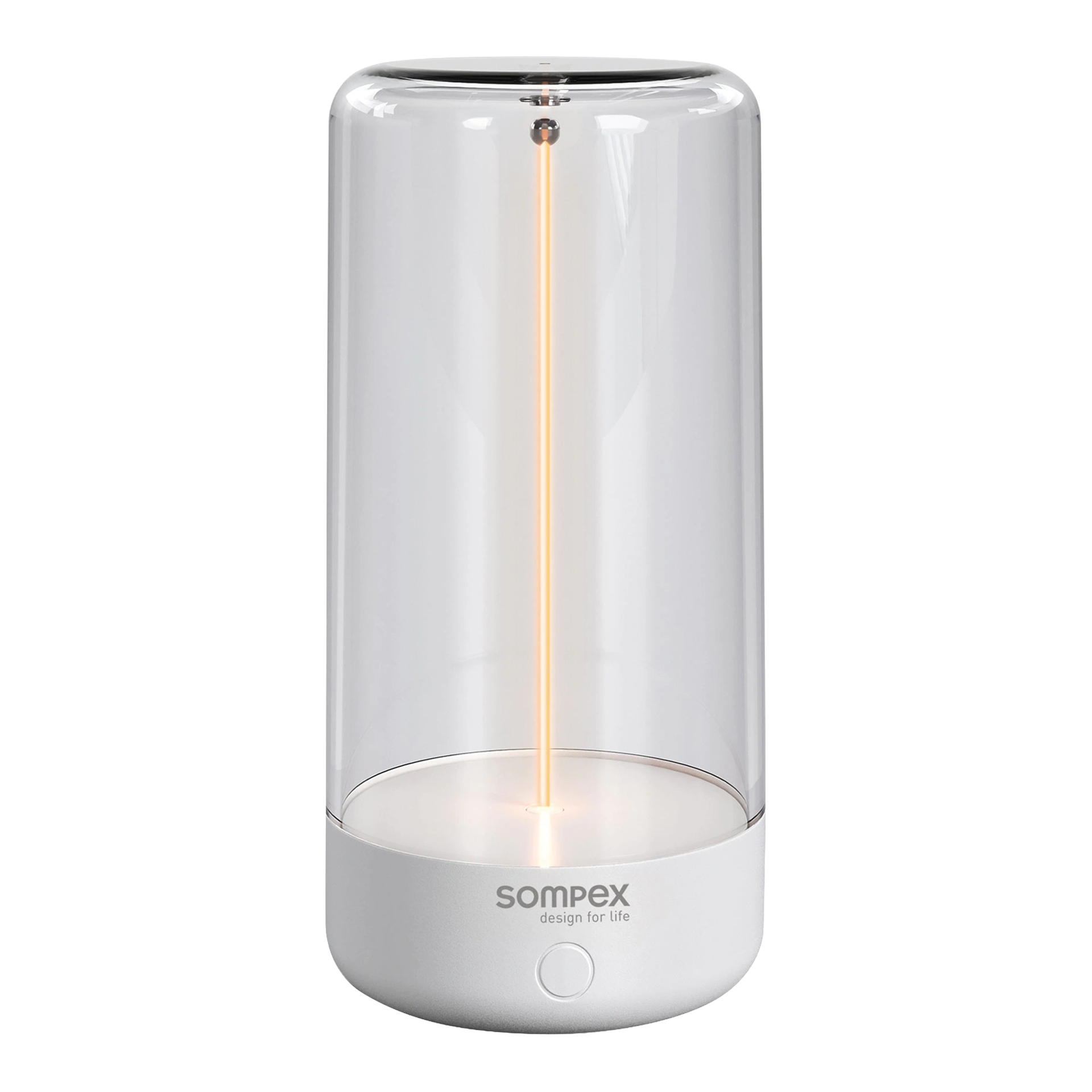 Rechargeable LED table lamp dimmable white, Tischlampe, LED-Lampe, Glas-Lampe, Sommex, Klares Glas