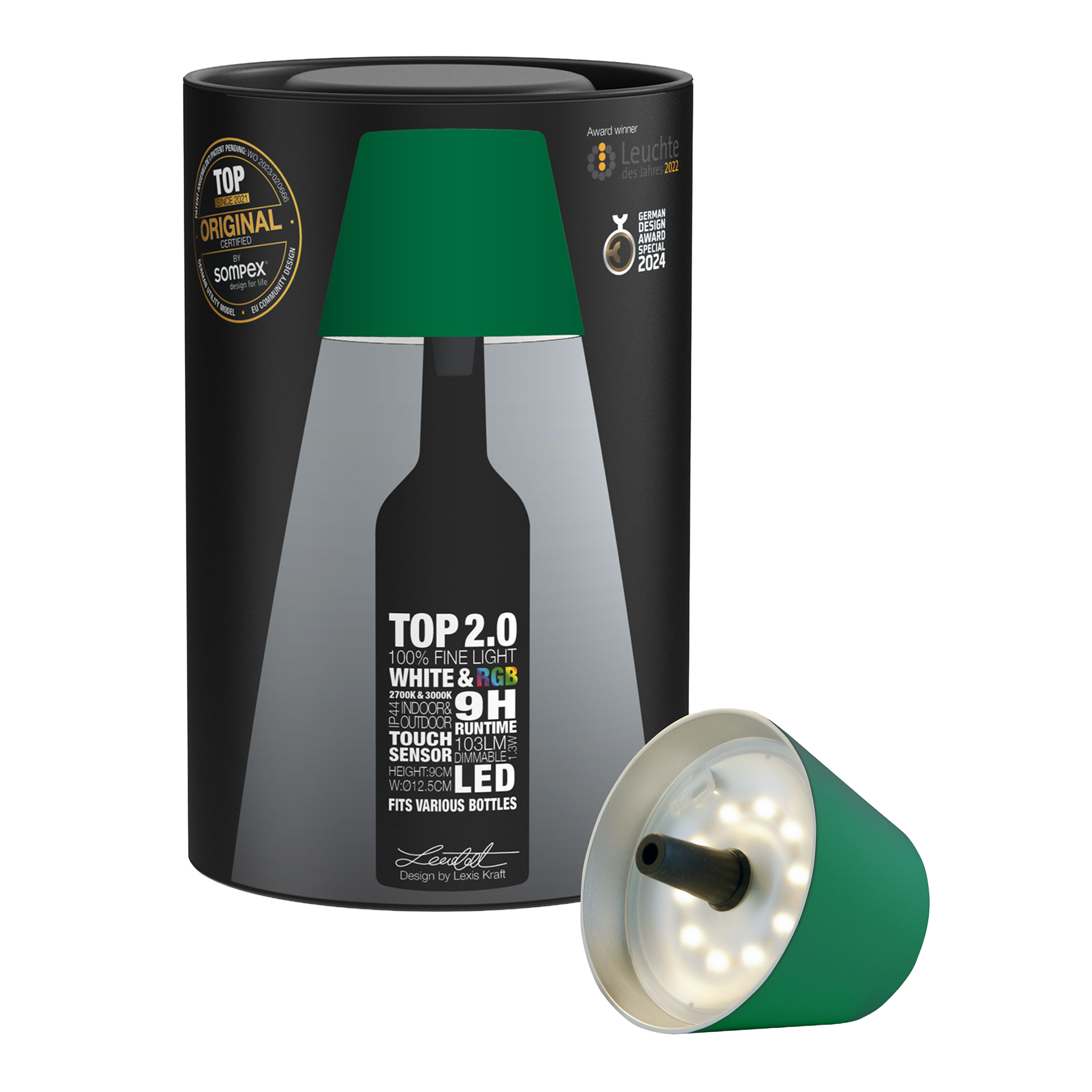 LED Bottle Light Dimmable Green