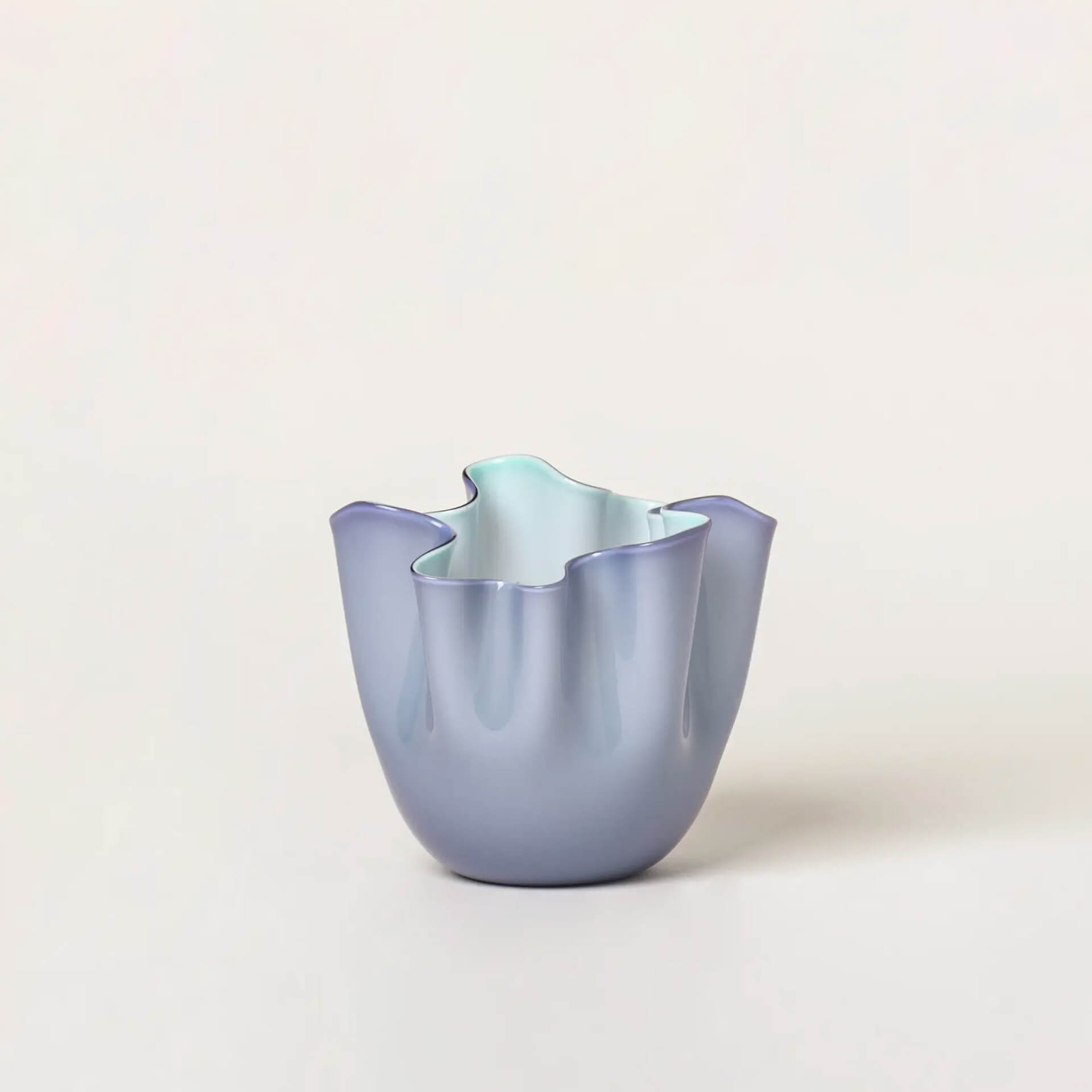 Venini Fazzoletto Vase Lilla Menta 13 cm