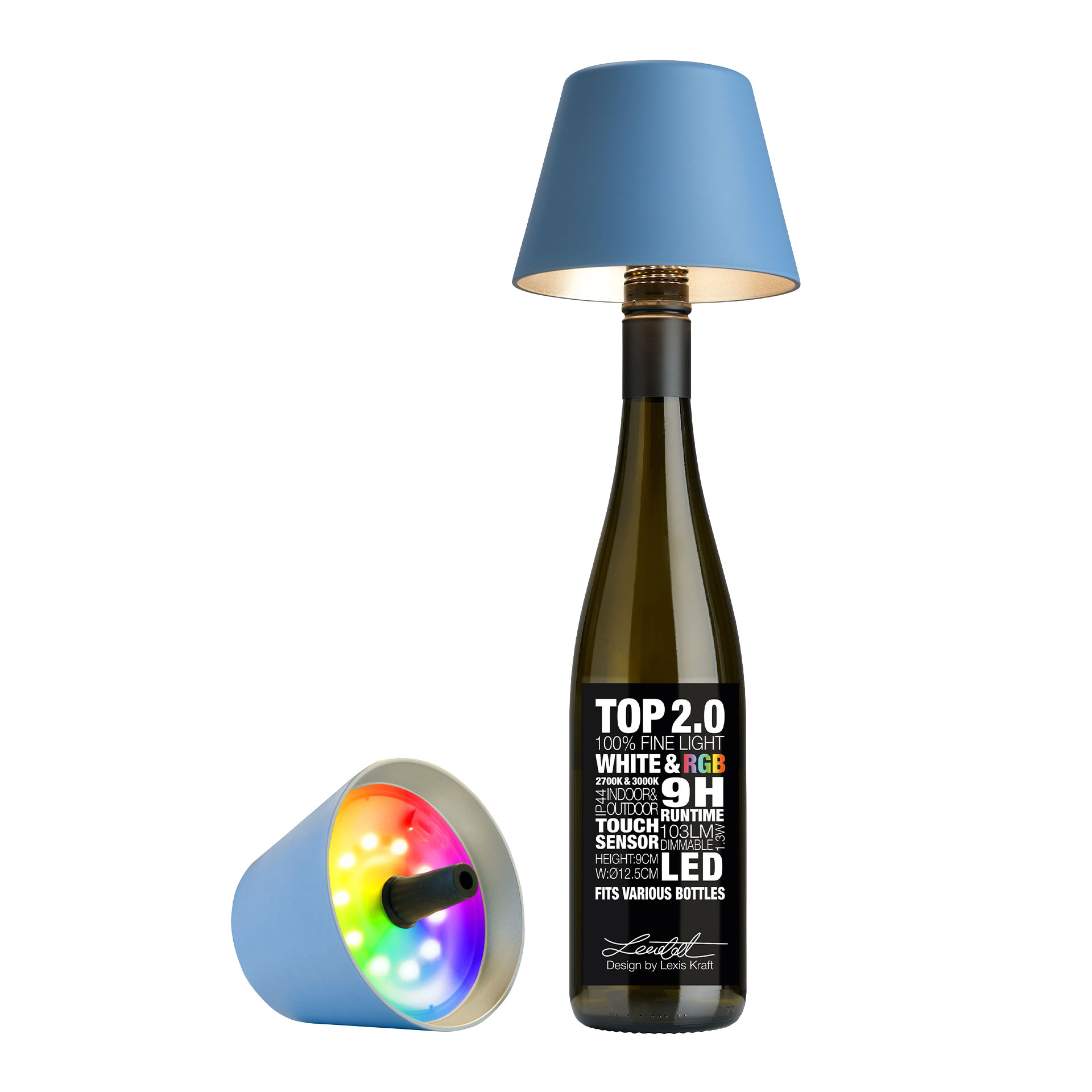 LED Bottle Light Dimmable Blue