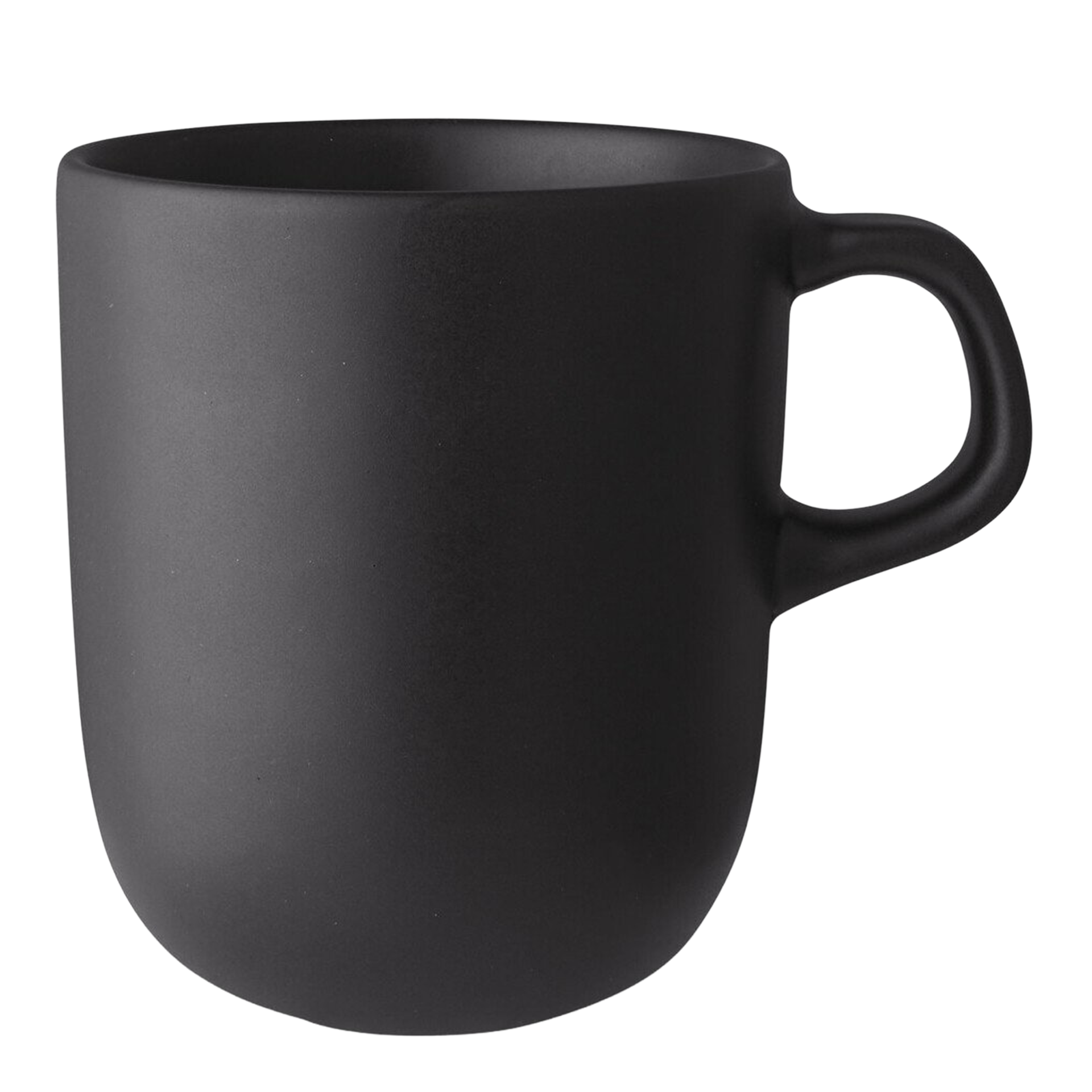 Cup black 0.40 l Set of 4, Becher, Tasse, Schwarz, Keramik, großes Fassungsvermögen