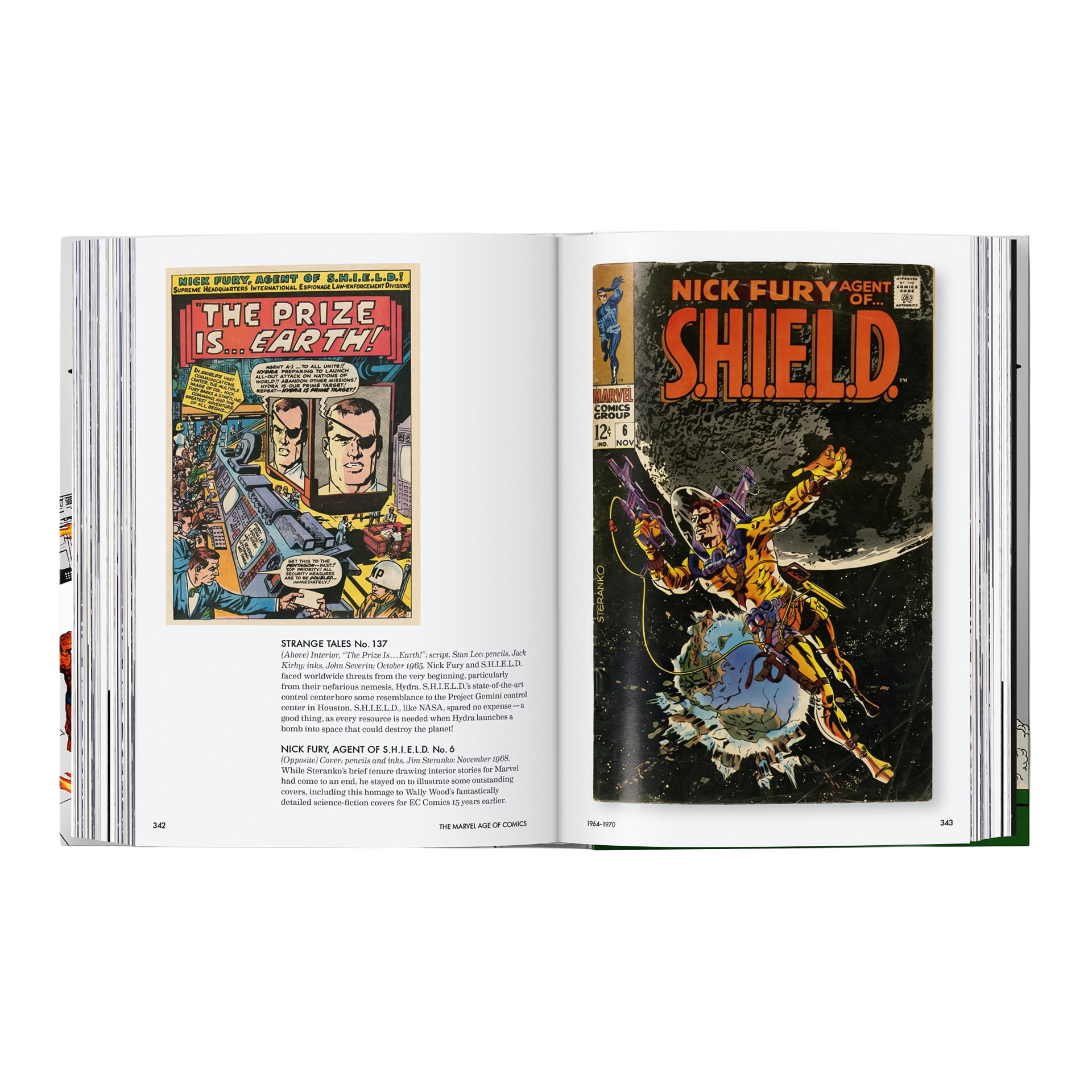 Coffee TableThe Marvel Age of Comics 1961–1978, comics, comic book, two-page spread, cover art, MARVEL