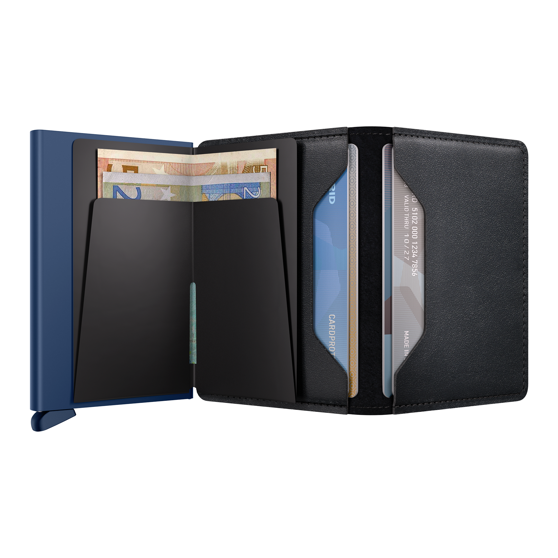 Secrid Slimwallet Original Schwarz/Navy, wallet, cardhalter, portemonnaie mit geld, faltgeldbörse, kartenfächer