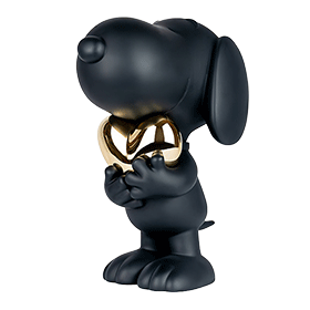 Leblon Delienne Snoopy Heart Schwarz Gold