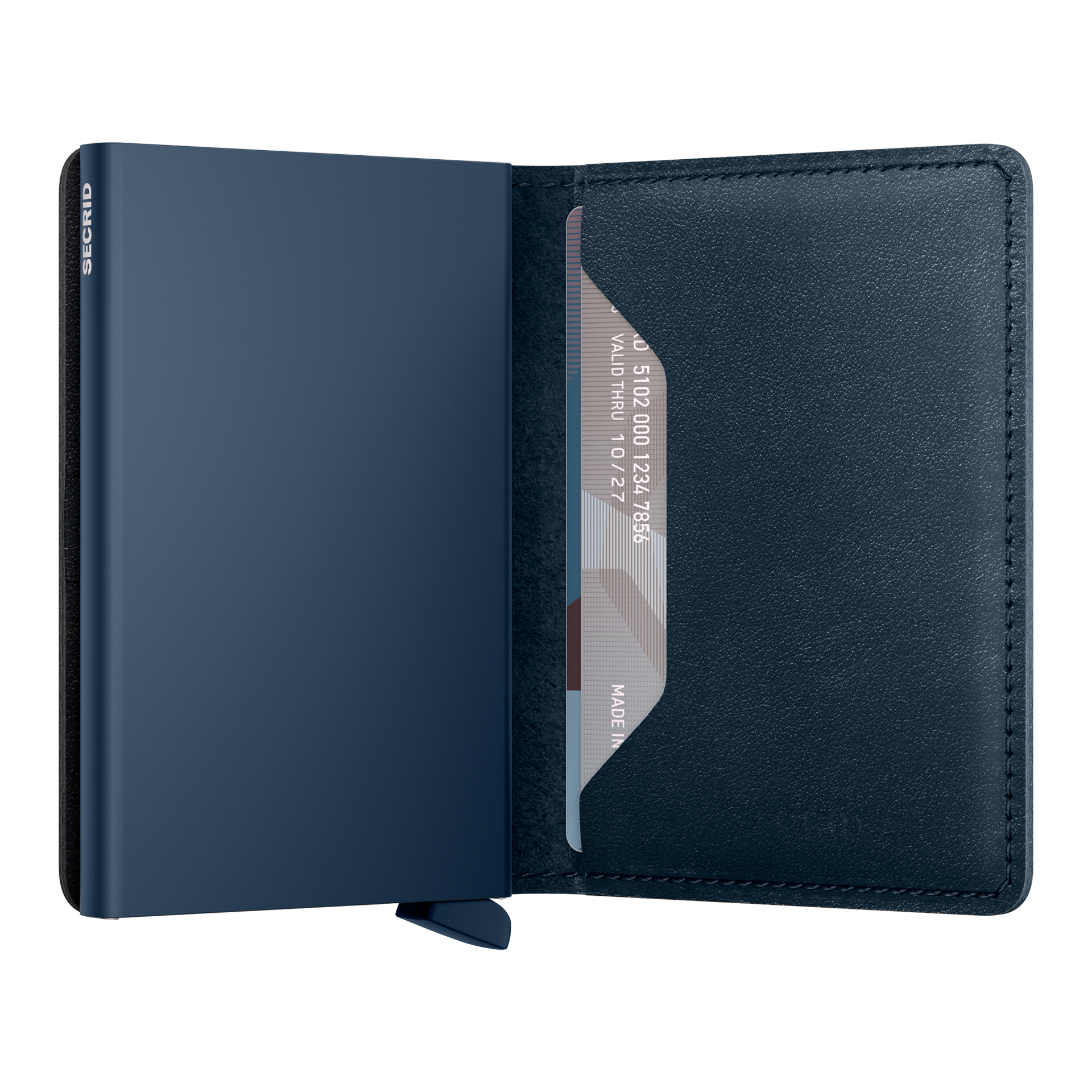 Secrid Slimwallet Original Navy/Navy, Geldbörse, Portemonnaie, Kartenfach, Leder, blau
