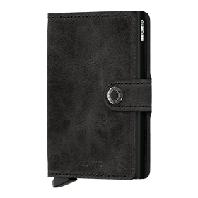 Secrid, Vintage, Wallet, Geldbörse, Wallet, Kartenfach, Leder, Schwarz