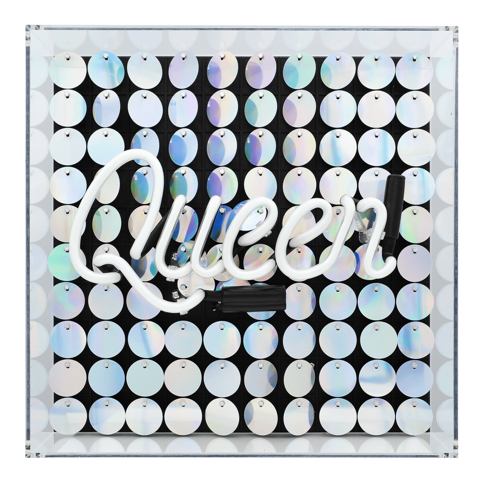 Locomocean Neonschild Queen mit Pailletten