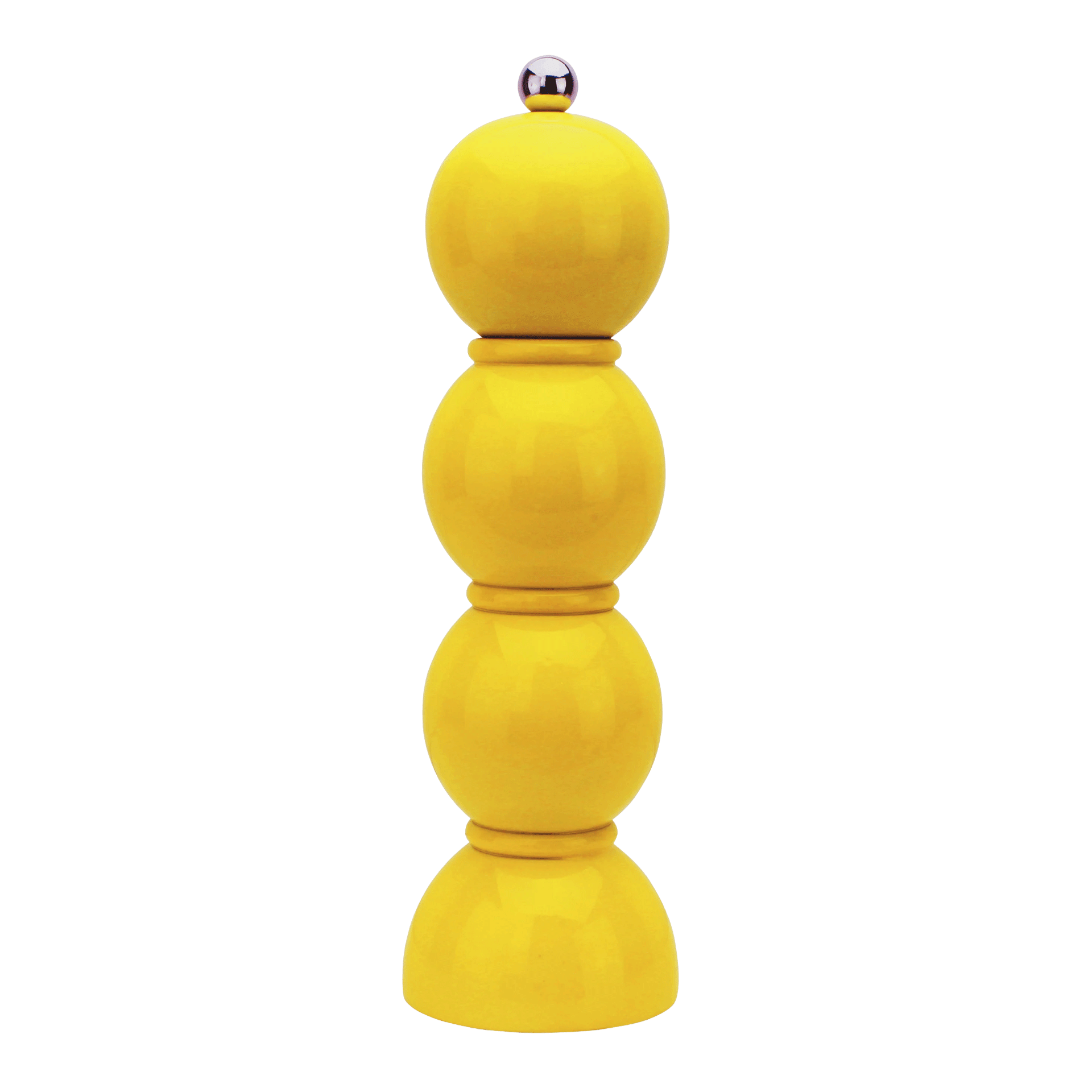 Salt- Pepper Mill yellow 24 cm, Holz, Gelb, Spindel, Pfosten, Stifte