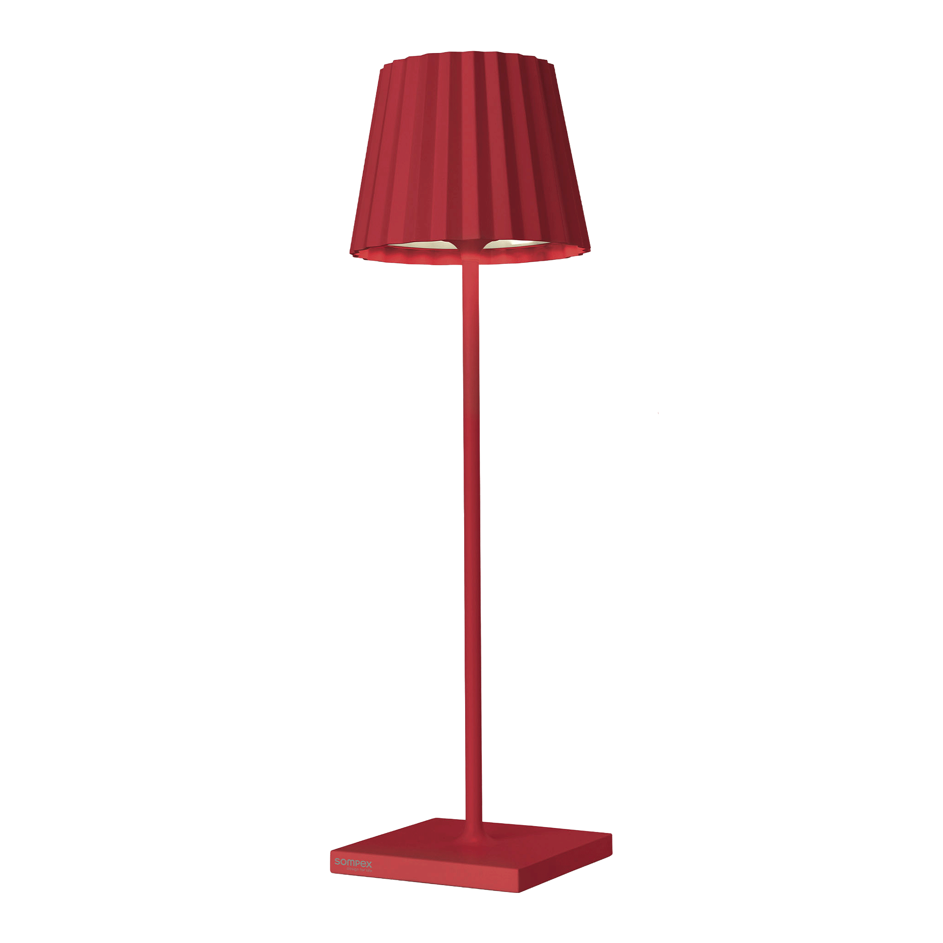 Rechargeable LED table lamp dimmable red, Tischleuchte, Stehleuchte, Rot, Schirm, LED