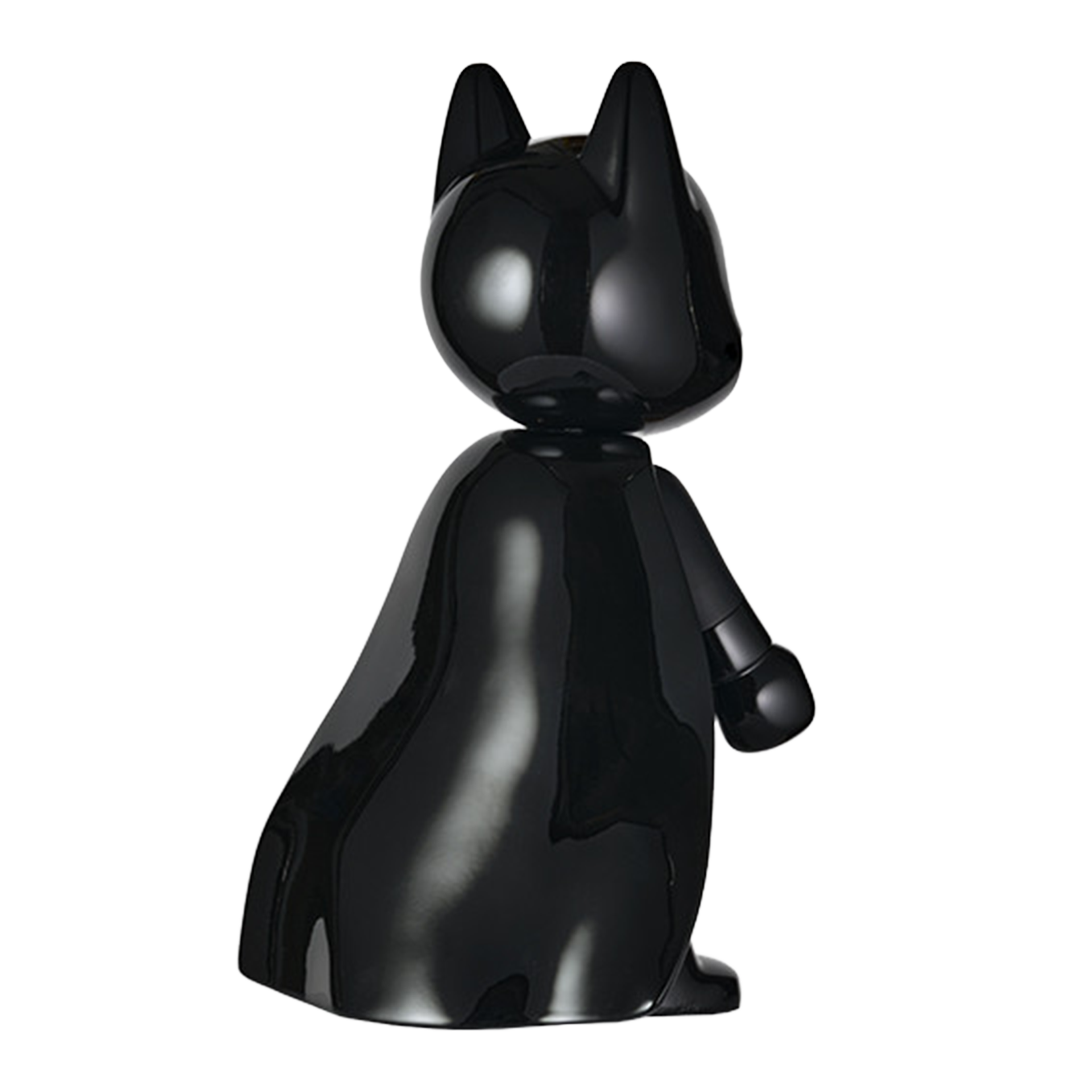 Batman 25 cm, Schwarze Figur, Hundskulptur, Kunststofffigur, Dekofigur, Schwarz