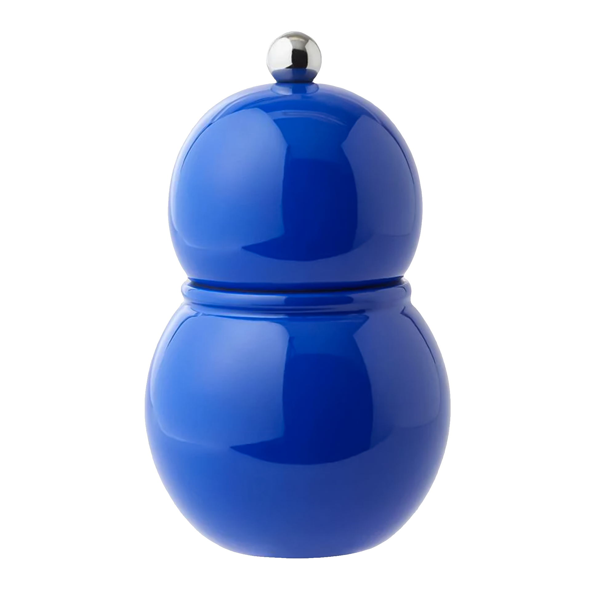 Salt- Pepper Mill cobalt 12 cm, blau, Pfefferstreuer, glänzend, Metallkappe, Doppelball