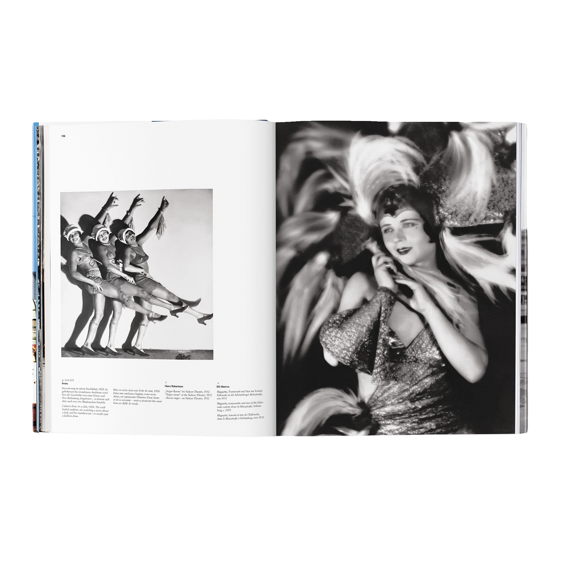 Coffee Table Book Berlin,  schwarzweiß,  Fotobuch,  Tänzerinnen,  Bühnenkostüm,  Revue