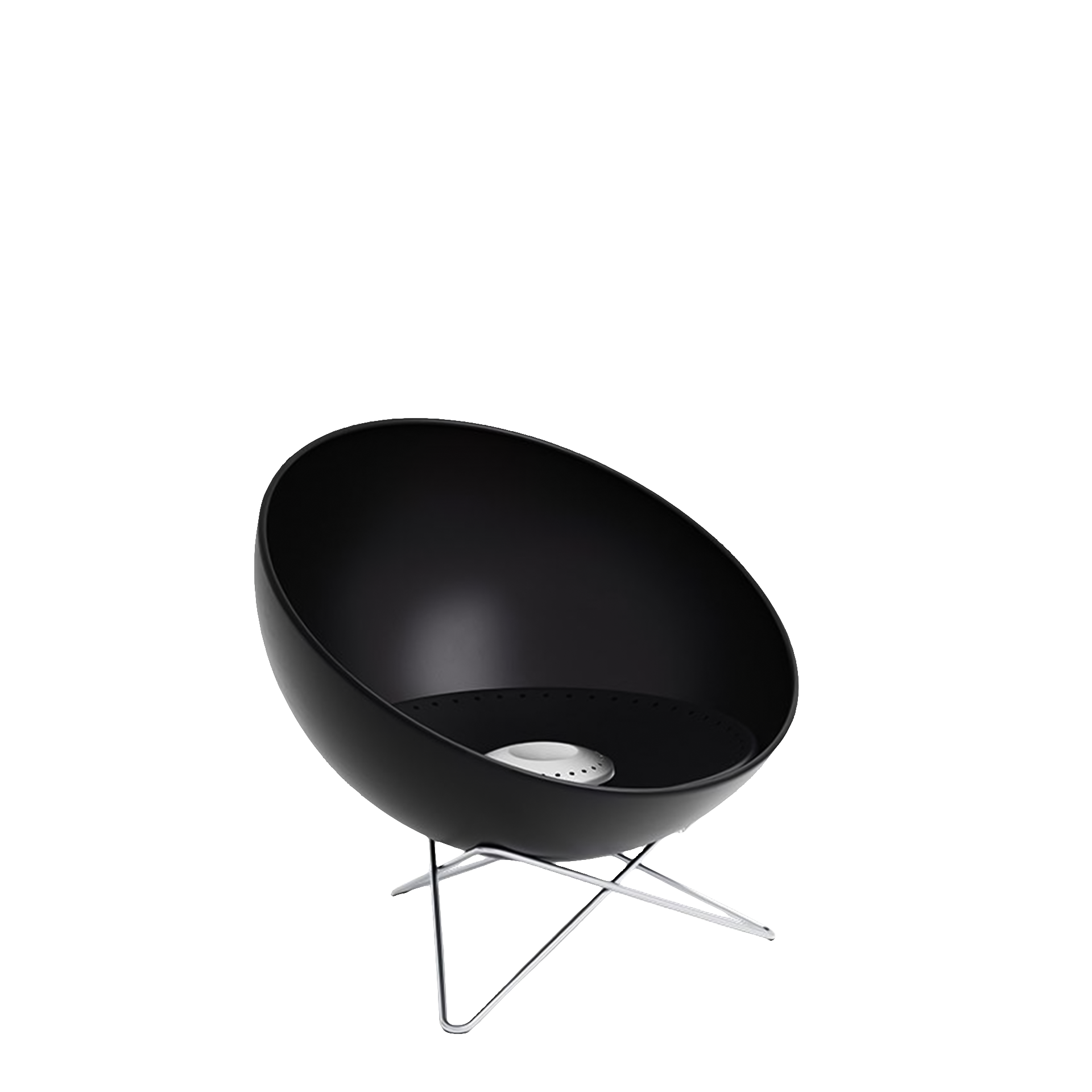 Fire Bowl 70 with star stand, Schale, Sessel, Kugelschale, Designerstuhl, Schwarz