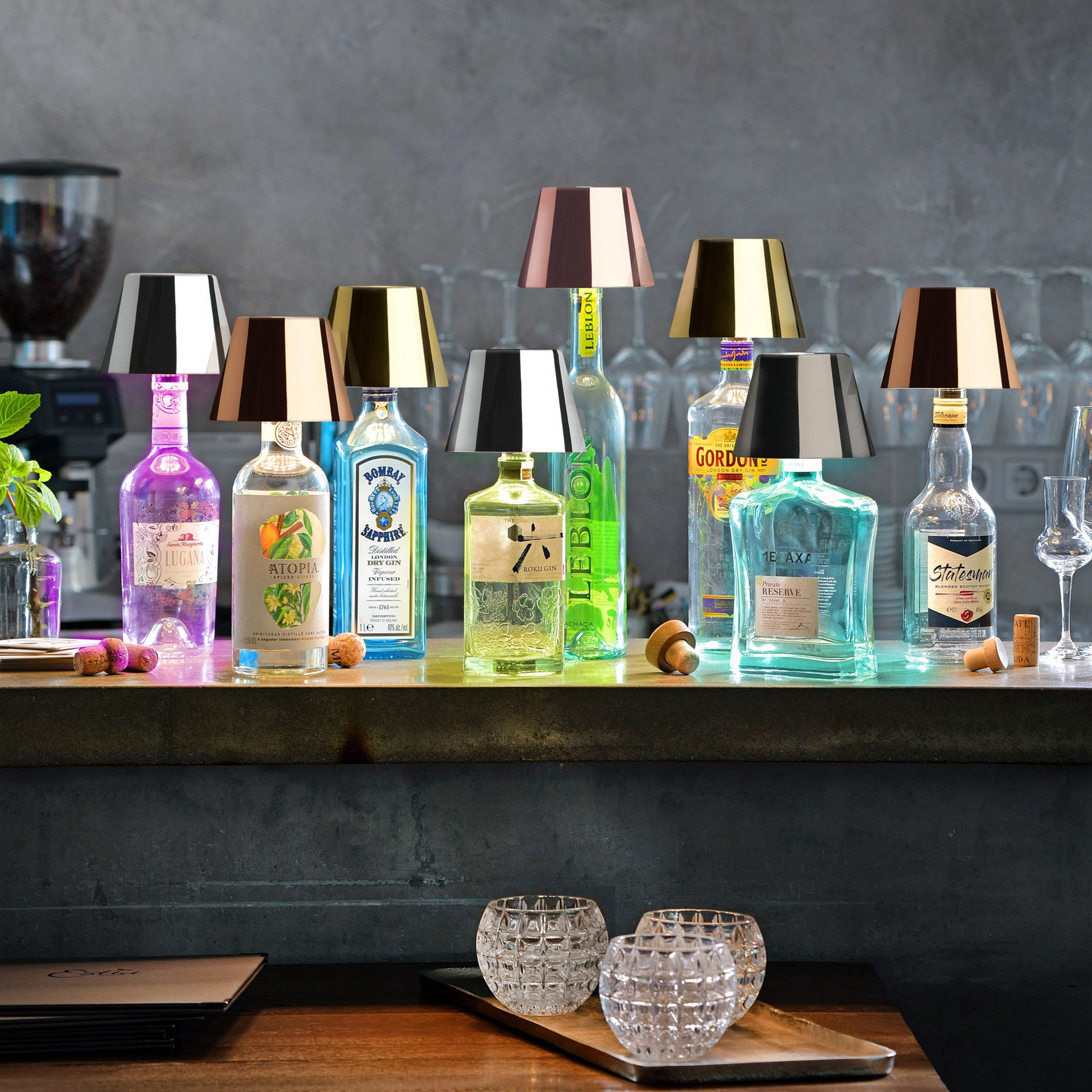 LED Bottle Light Dimmable Spacegrey