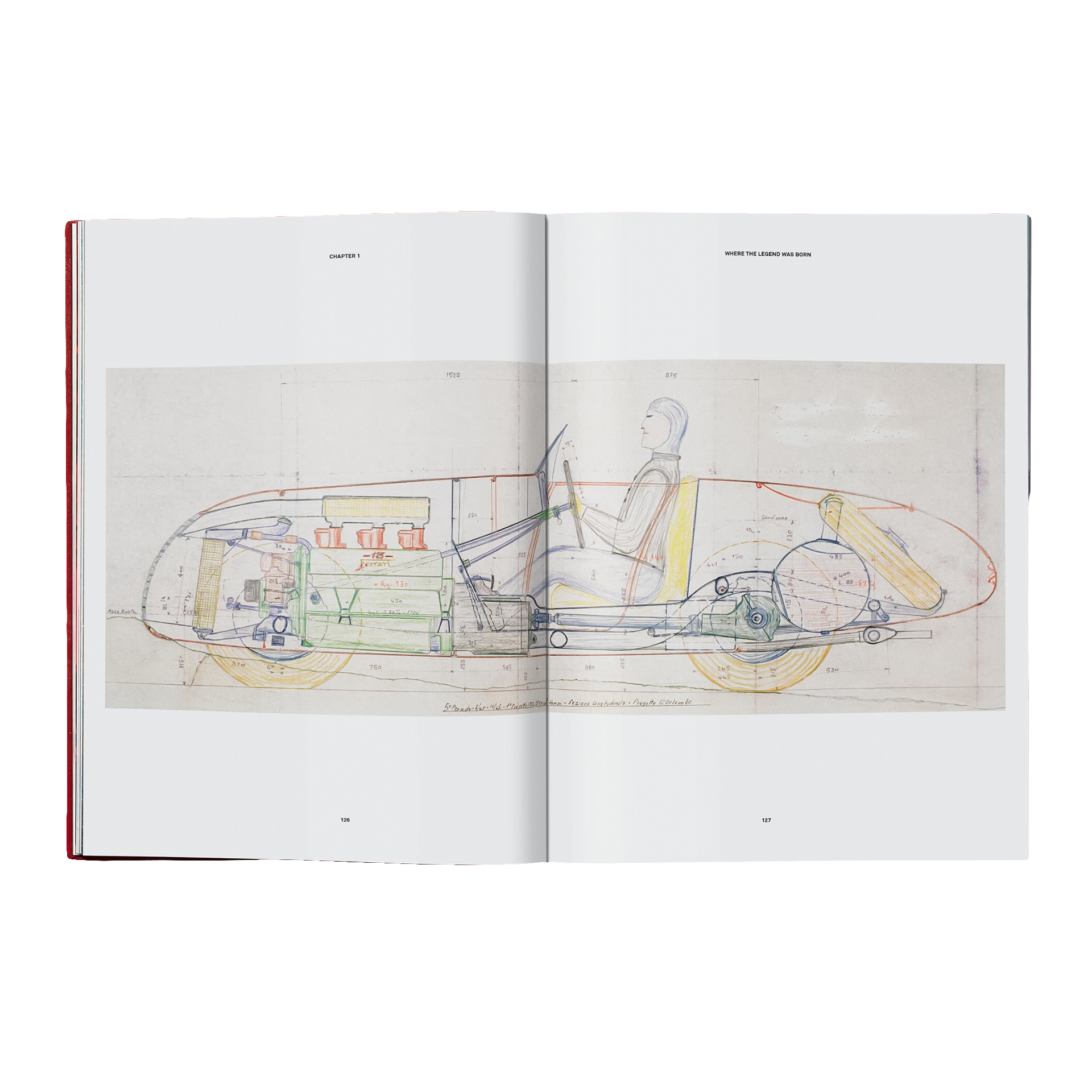 Coffee Table Book Ferrari,  technic vehicle, schematic, car design, blueprint, drawing