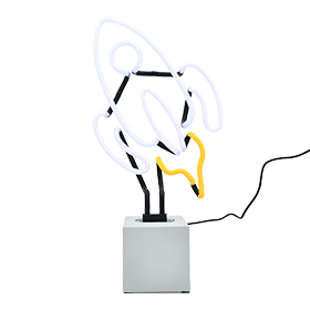 Locomocean, Betonsockel, Neonlampe