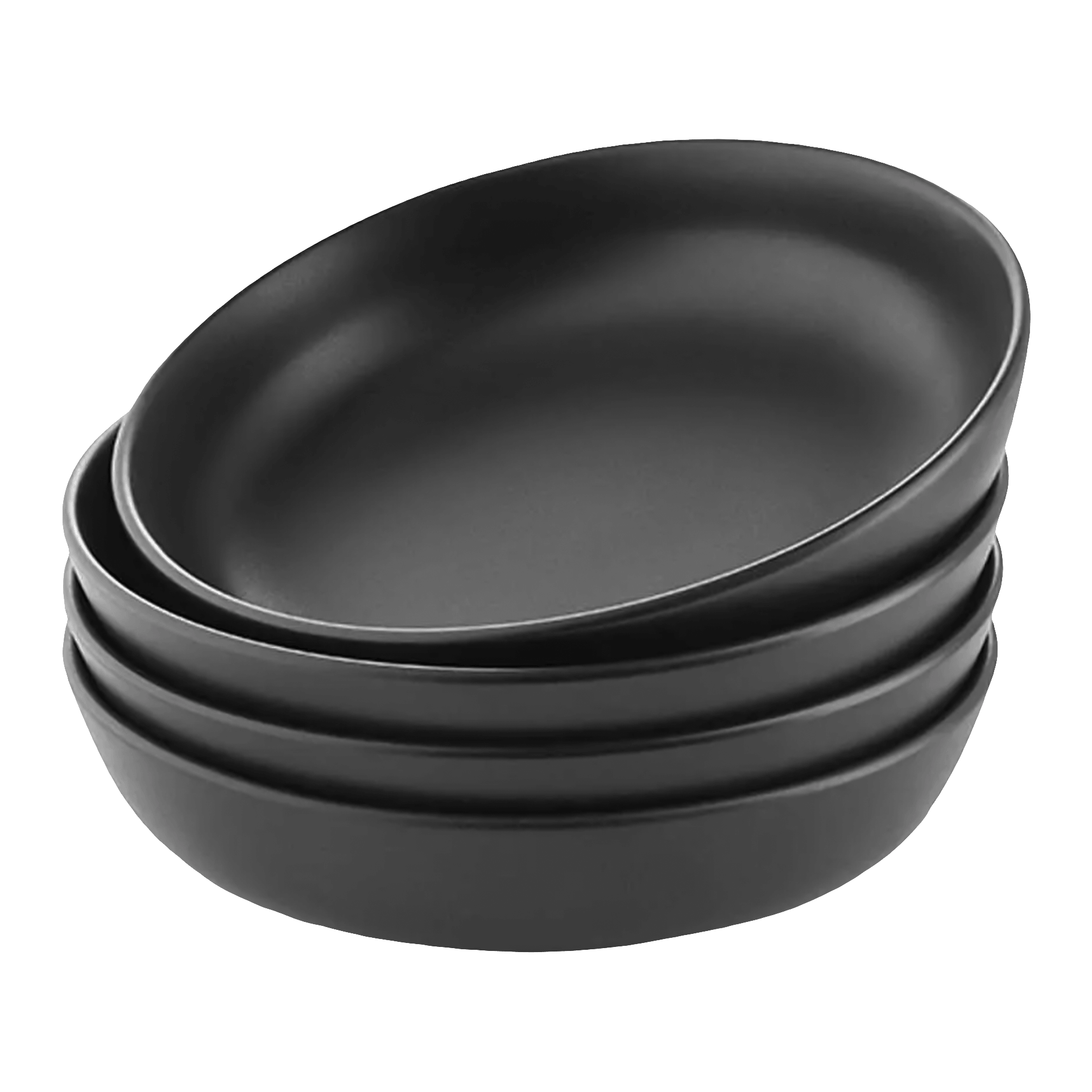 Plate Deep Black 20 cm Set of 4, Schale, Backformen, Tortenform, Oval, Metall