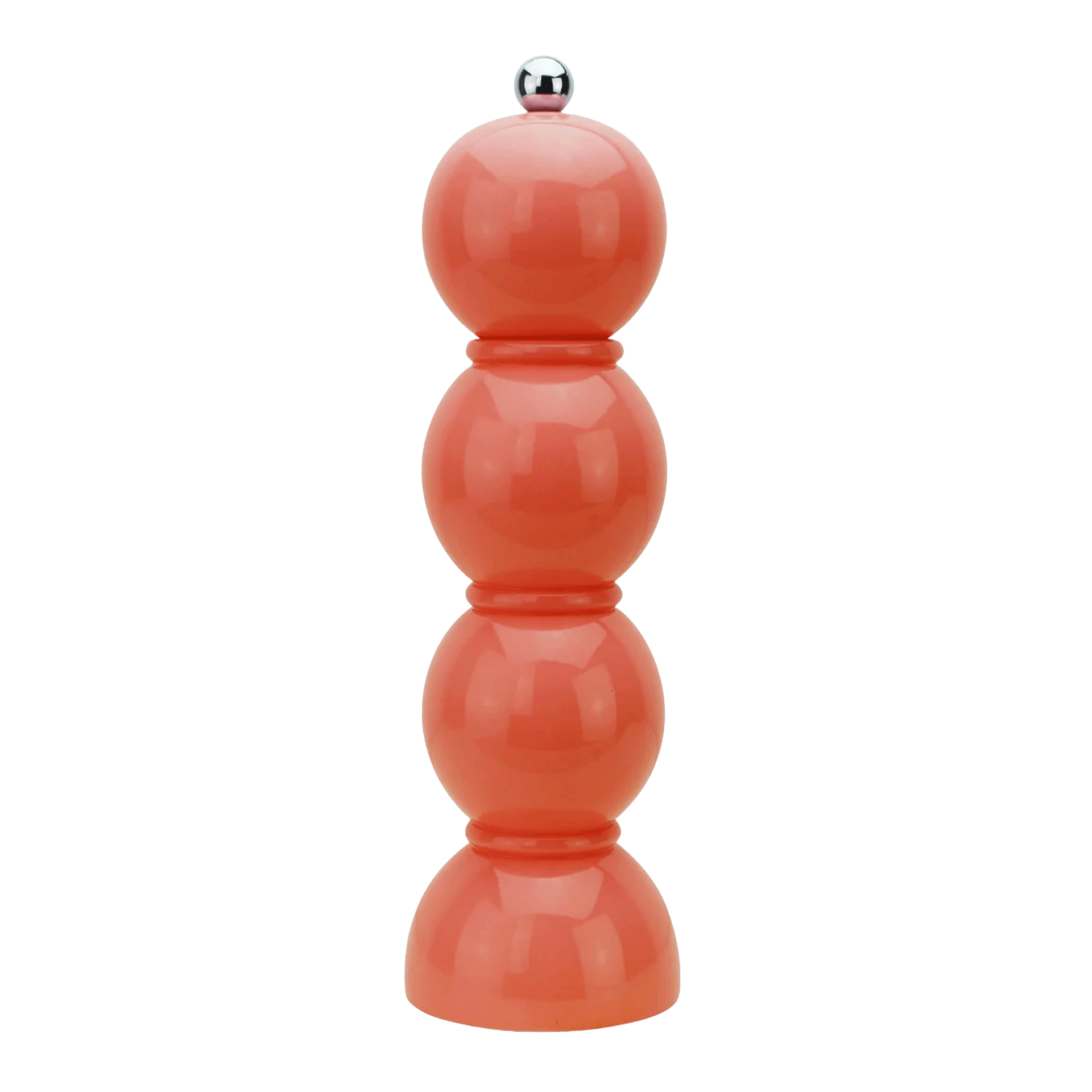Salt- Pepper Mill coral 24 cm, Stapelspielzeug, Kegel, Rot, Holz, Spielzeug