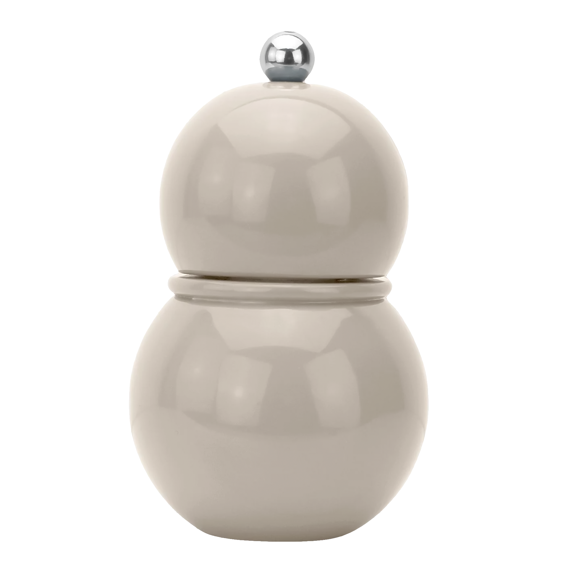 Salt- Pepper Mill cappuccino 12 cm, Schüttelflasche, Schichten-Design, Kugelknopf, Porzellan, zweiteilig