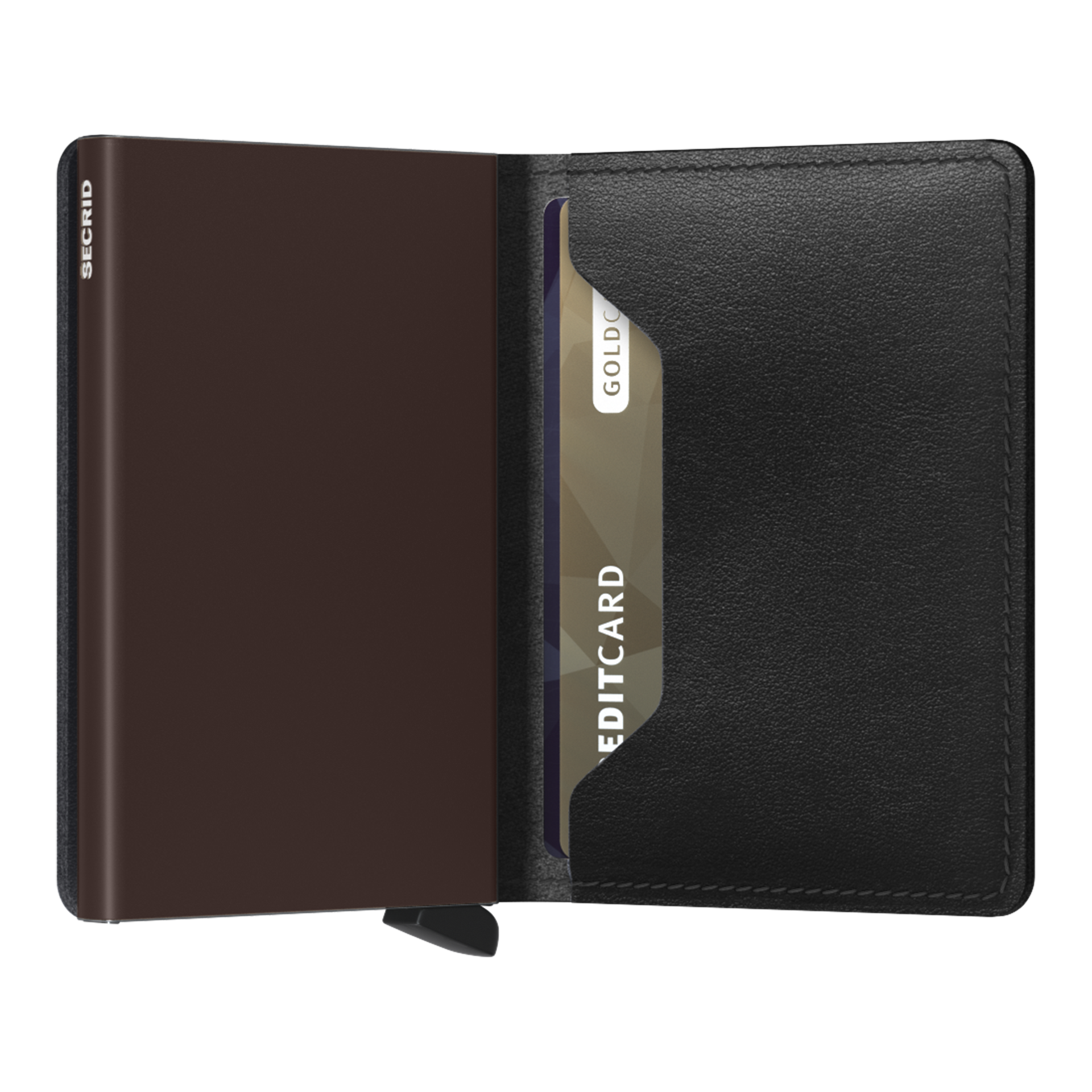 Secrid Slimwallet Original Schwarz/Braun, wallet, cardholder, credit card, braun, leder