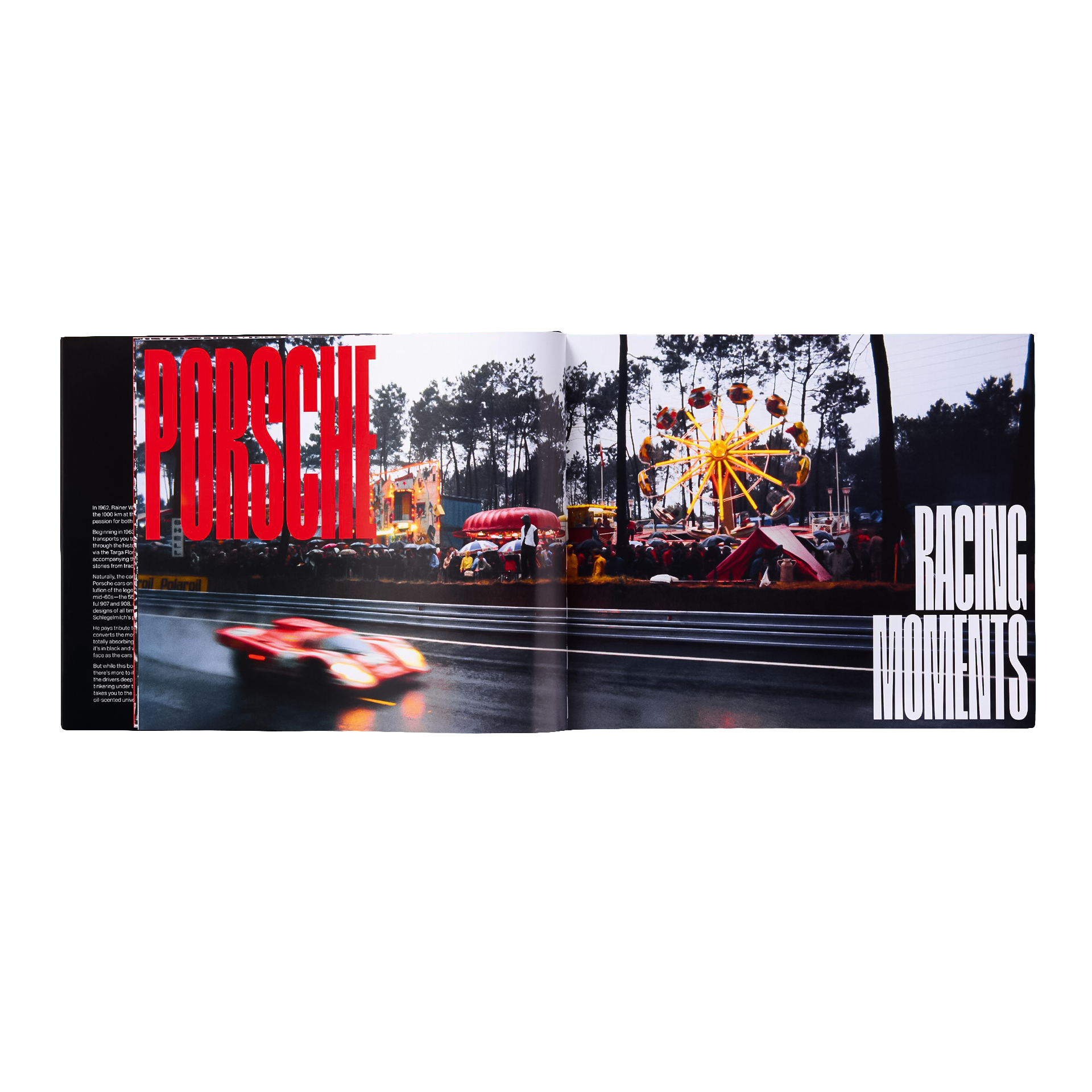 Coffee Table Book Rainer W. Schlegelmilch. Porsche Racing Moments, Porsche, Rennsport, Motorsport, Riesenrad, Magazine offen