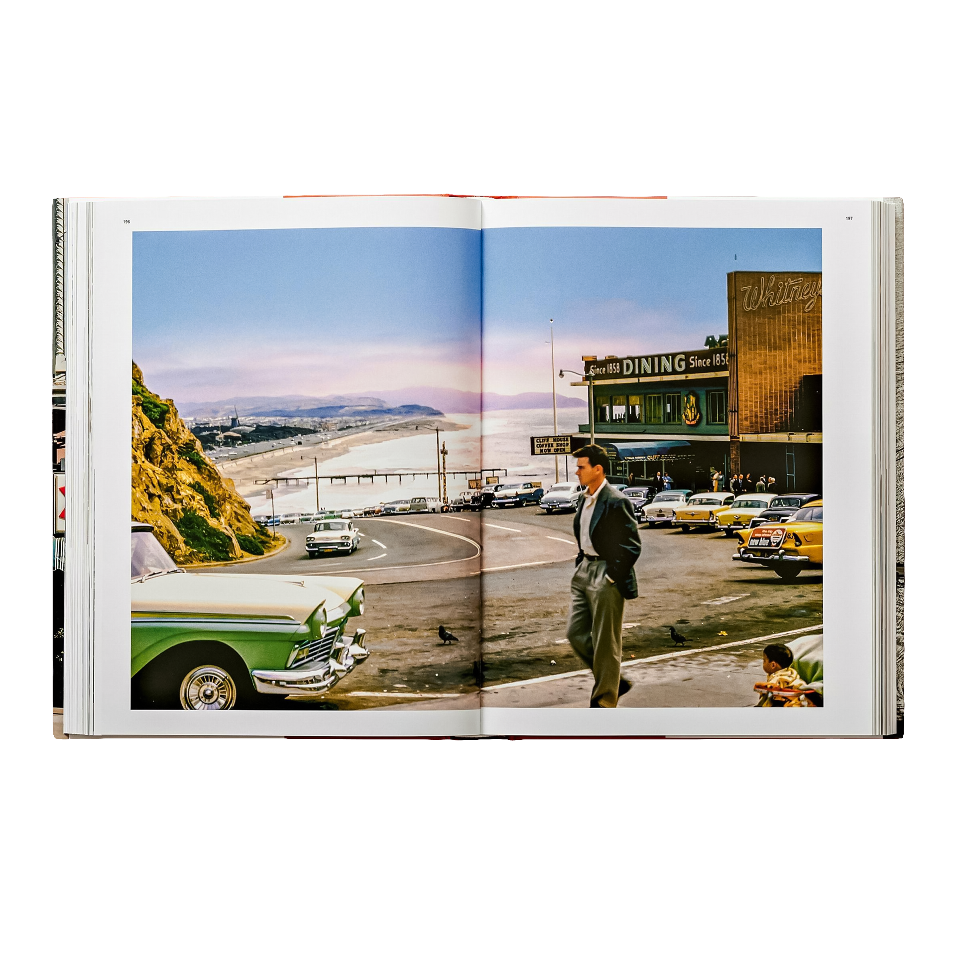 Coffee Table Book San Francisco, Küste, Autopark, Diner, Mann im Anzug, Vintage Auto