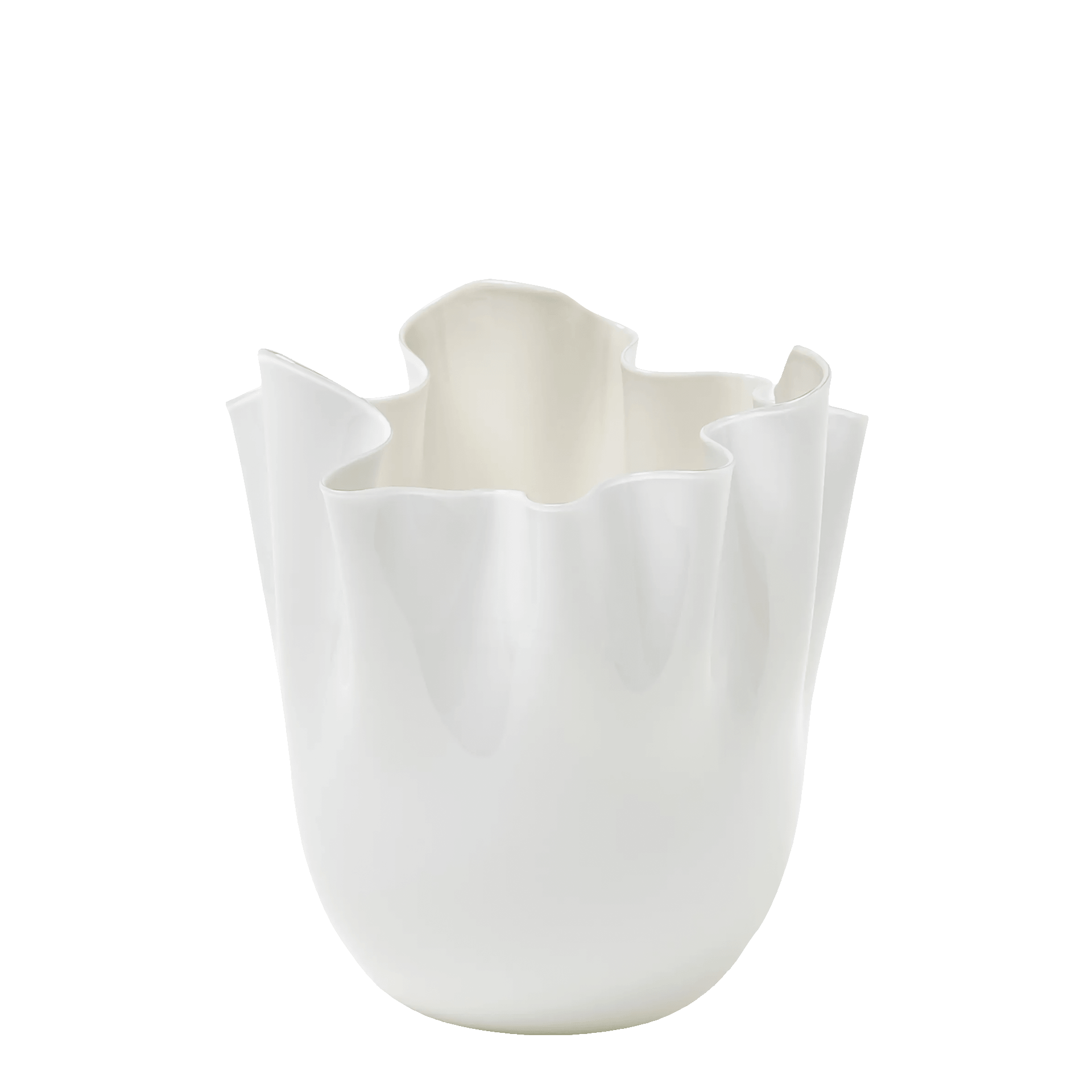 Venini Fazzoletto Vase Snow 24 cm