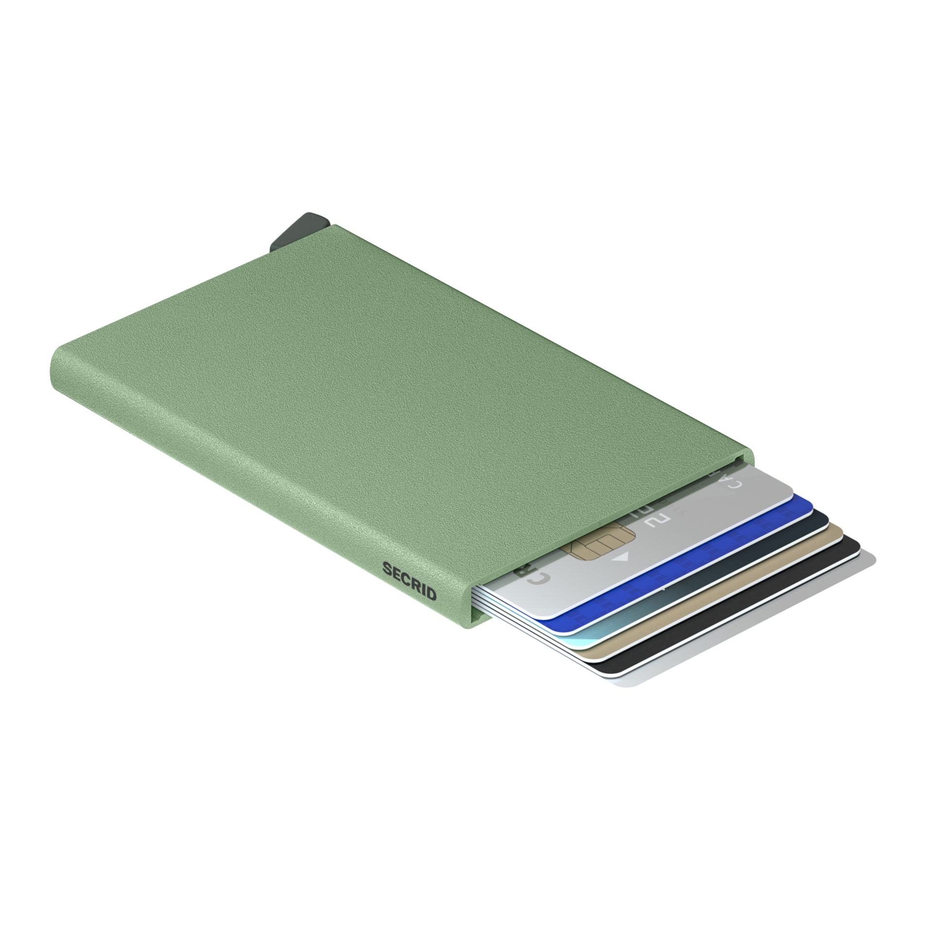 Secrid Cardprotector Powder Pistazie, Kreditkartenetui, Geldbörse, Wallet, Kartenhülle, Ledergrün