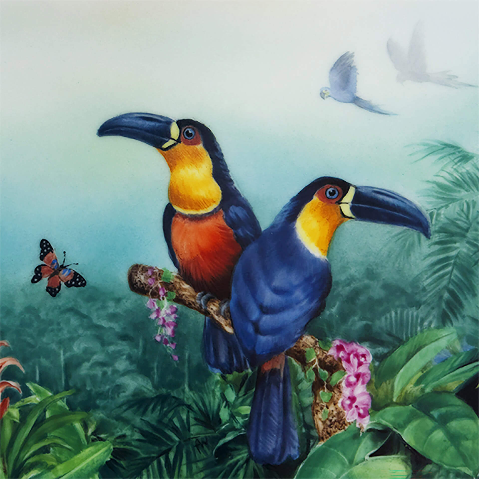 Meissen Amazonas Collection Henkelbecher Tucan