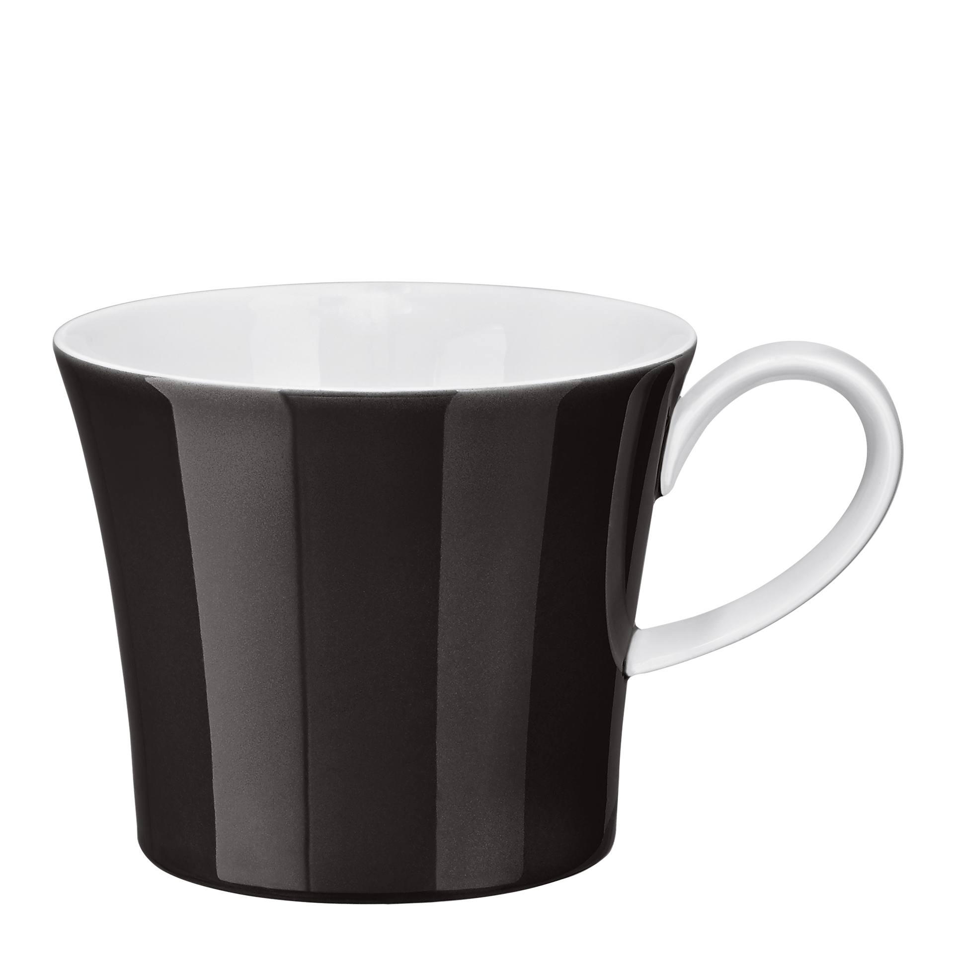 KPM Berlin, COLORS of BERLIN, Breakfast Cup Kreuzberg 0.30 l, Tasse, Becher, Porzellan, Schwarz, gestreift