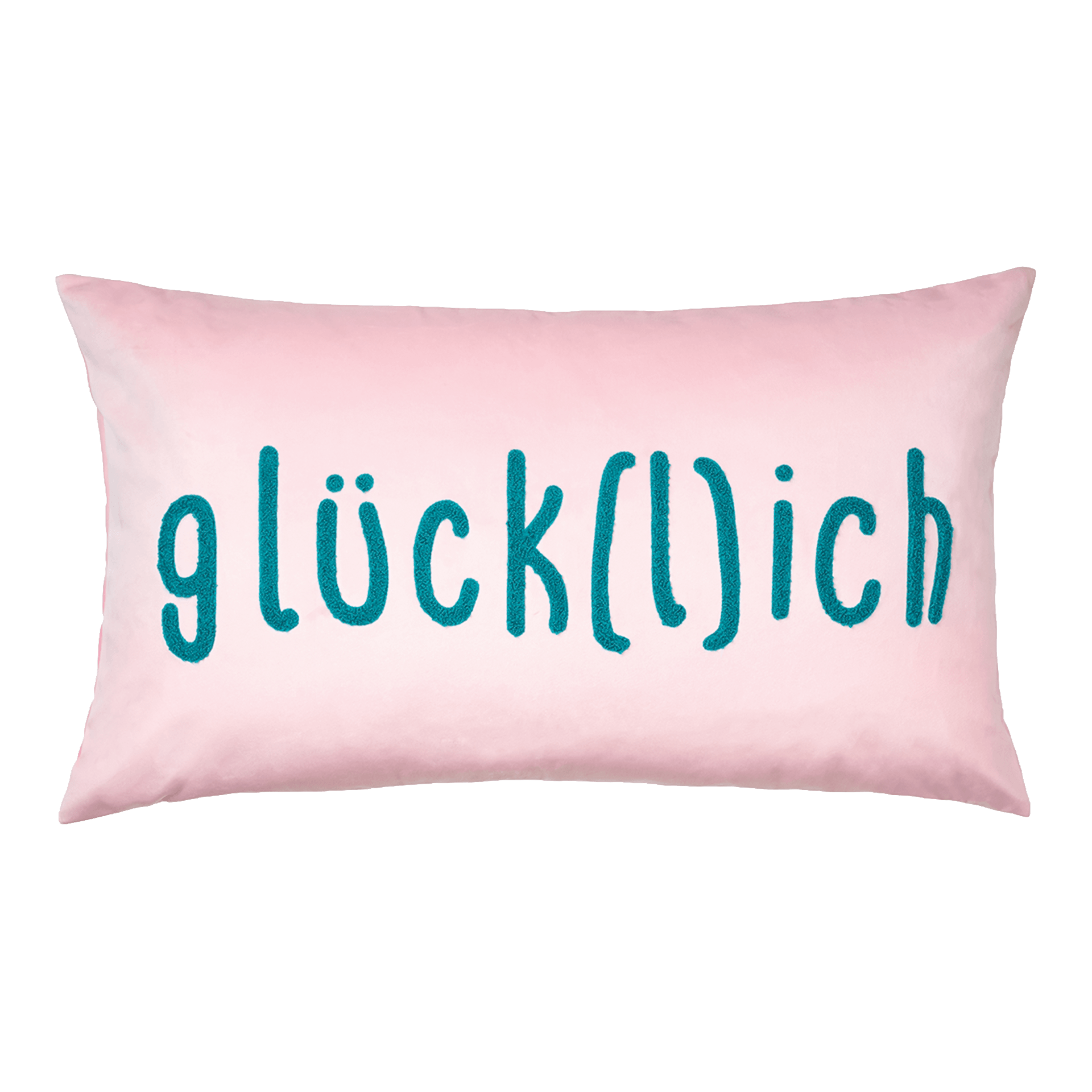 pad LETTERS Kissenbezug glück(l)ich Rose