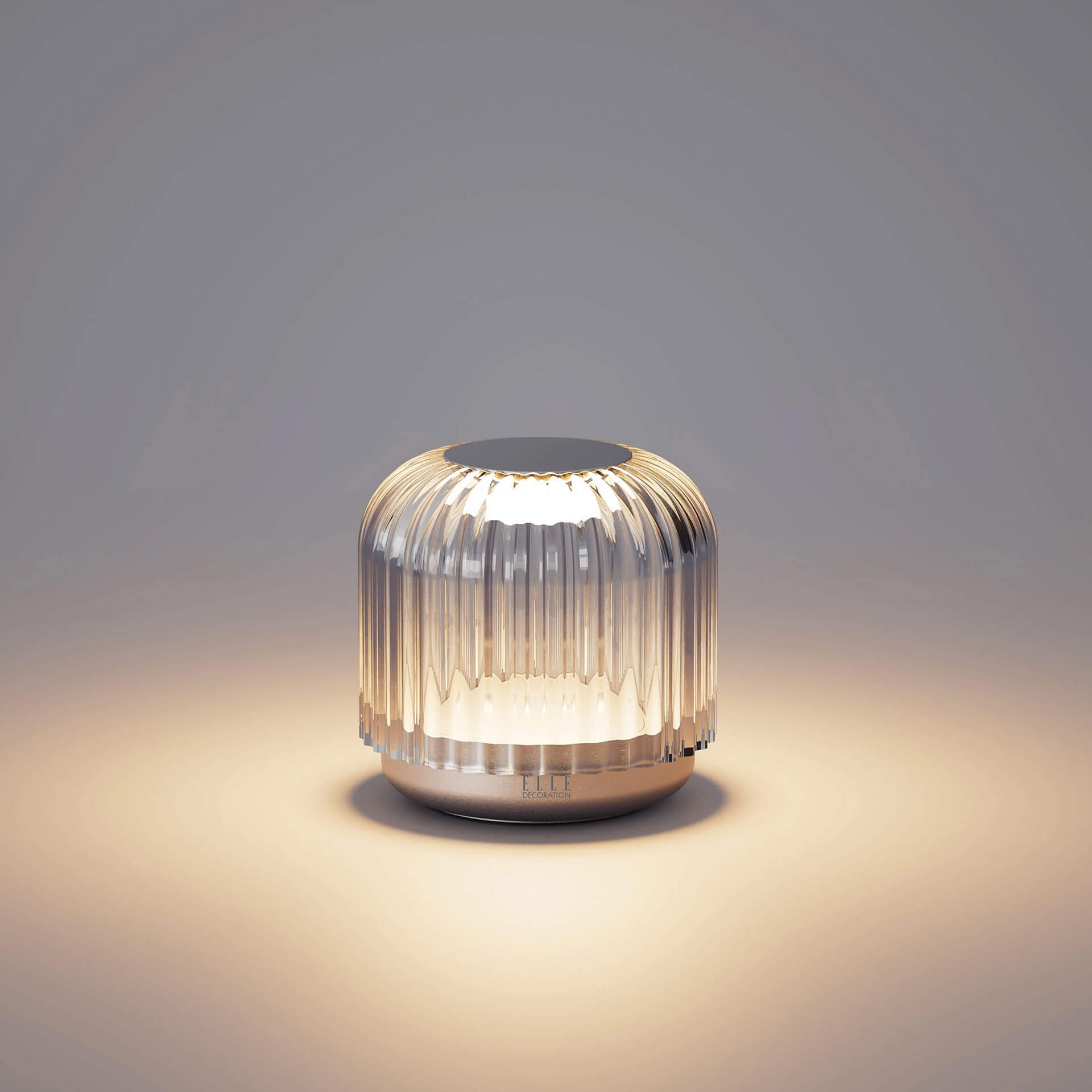 ELLE DECORATION LED-Tischlampe GRENELLE silber