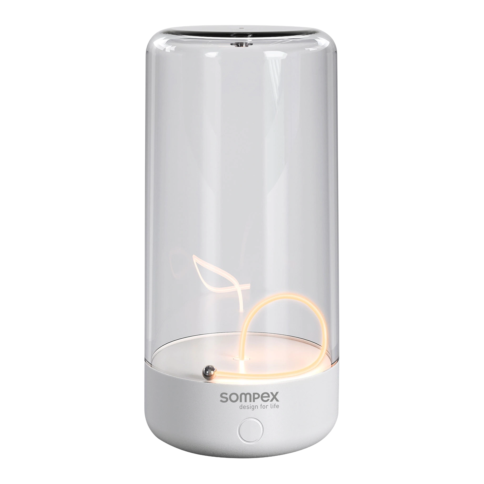 Rechargeable LED table lamp dimmable white, Lampen-Design, LED-Lampe, Glas-Gehäuse, Tischlampe, Sompex