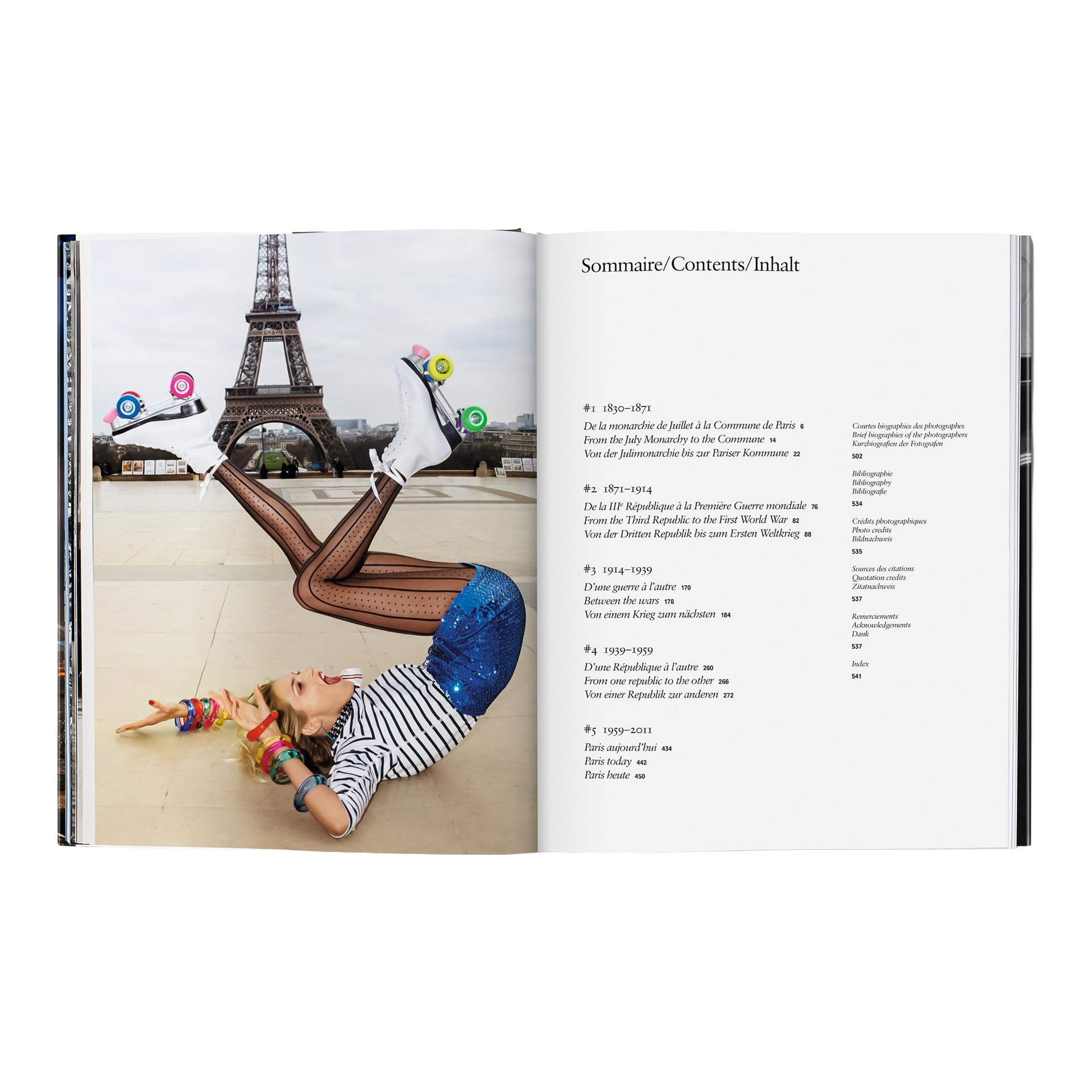 Coffee Table Book Paris, Rollschuhe, Jumpsuit, Strumpfhose, Muster, Eiffelturm