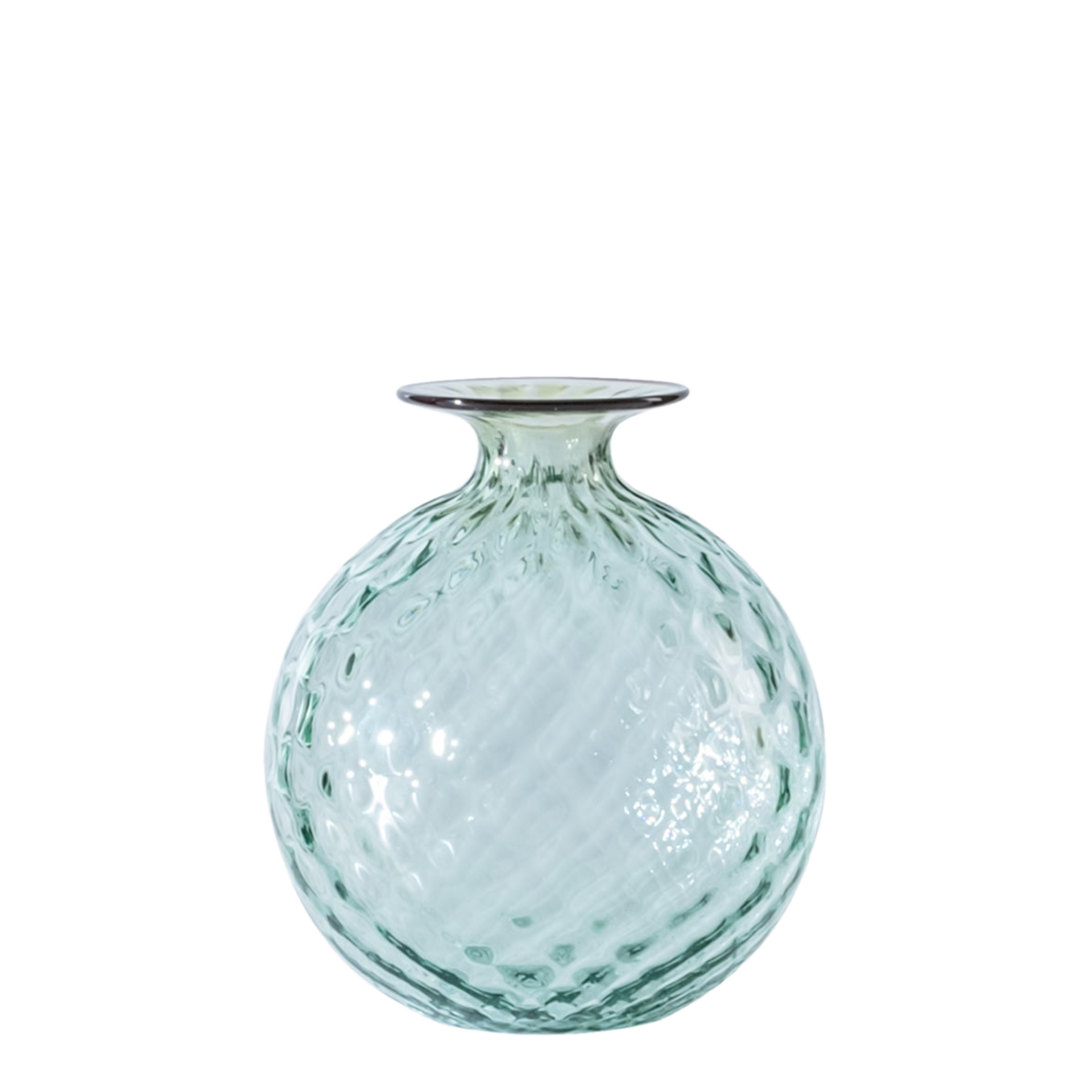 Vase Rio Grün 16.5 cm, Vase, Glasvase, Rundvase, Mintgrün, Blasvase