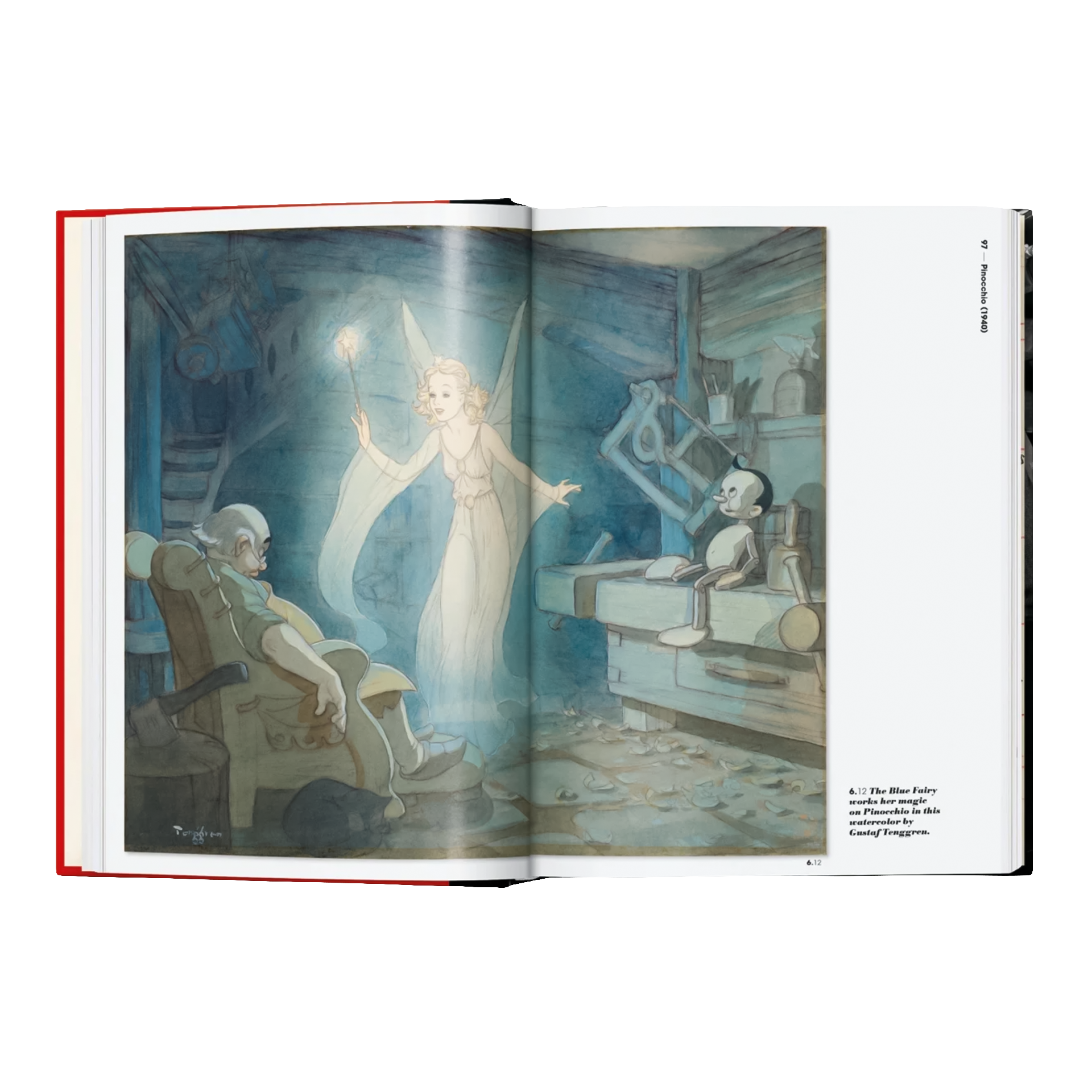 Coffee Table The Walt Disney Film Archive. Animated Films 1921–1968, Feen, Engel, Blau, Bilderbuch-Illustration, Holzwerkstatt