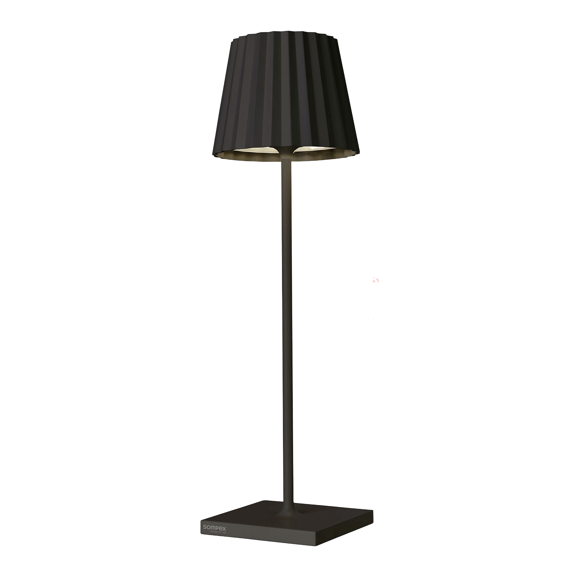 Rechargeable LED table lamp dimmable black, Tischleuchte, Stehlampe, Schwarz, Schirmlampen, Standleuchte