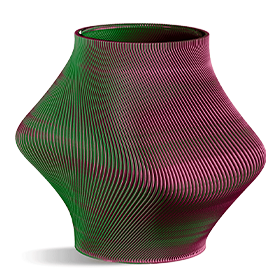 Sheyn Bloz Blend Vase Dragon Watermelone