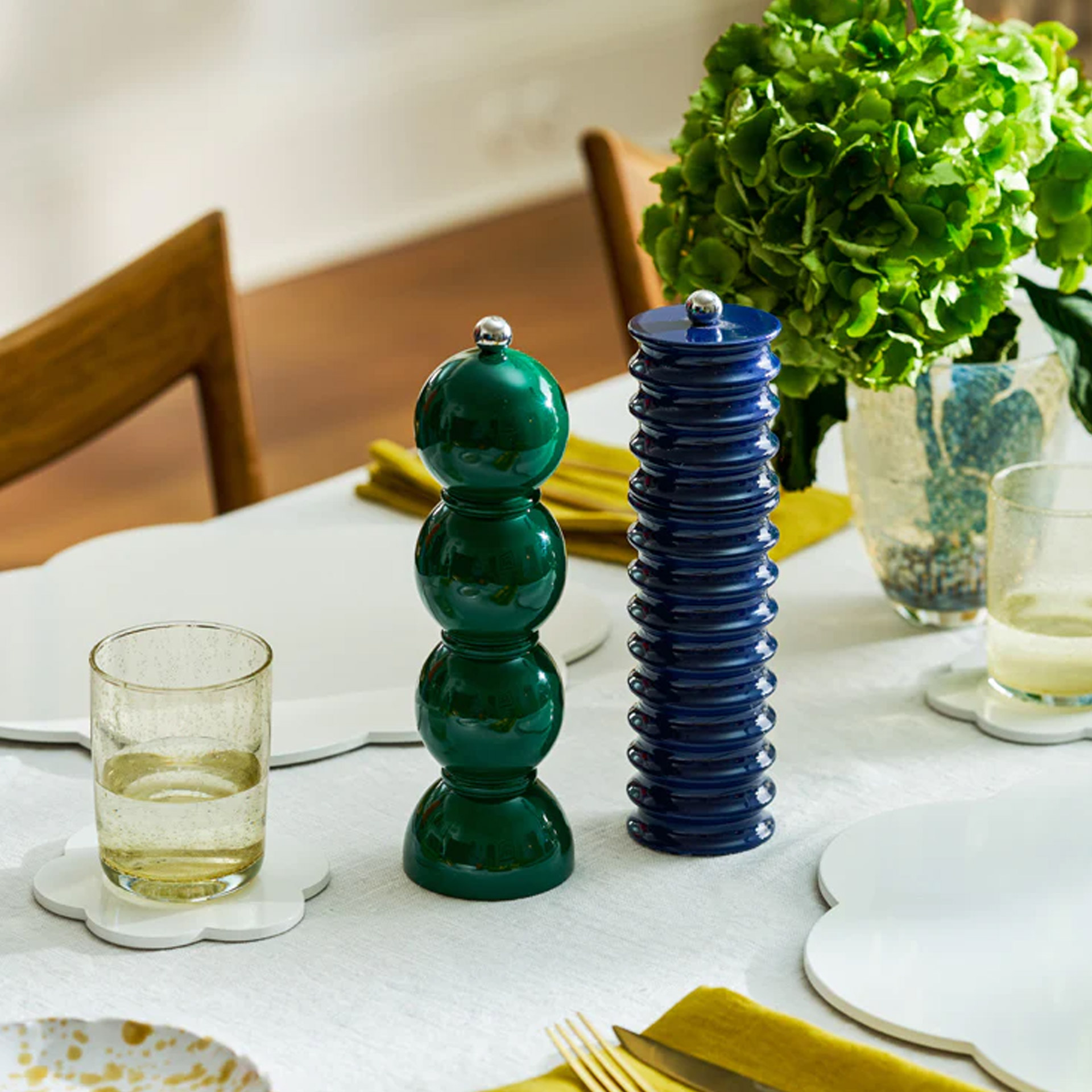 Salt- Pepper Mill racing green 24 cm, Salz- & Pfefferstreuer, Dekosäule, Gläser, Tischdeko, Vasen-Set