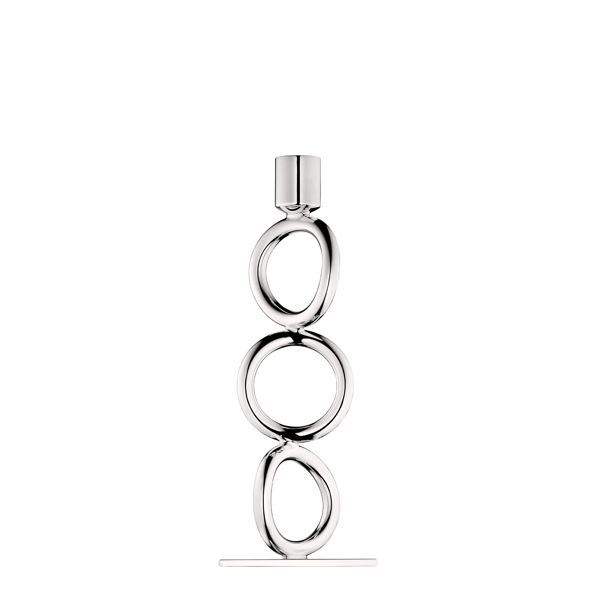 Candlestick Three-Ring silver-plated, schmuck, ringe, silber, statement-stück, kette-anhänger