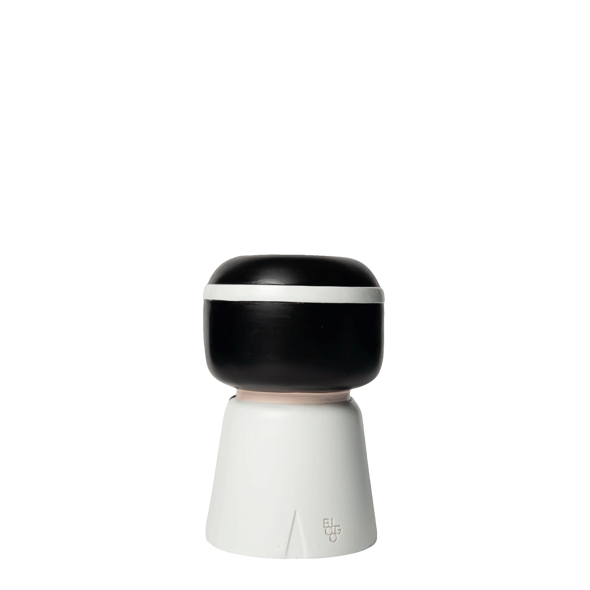 Vase Icon 15 cm, Pfeffermühle, Mahlwerk, schwarz-weiß, Küchenwerkzeug, manuelle Mühle