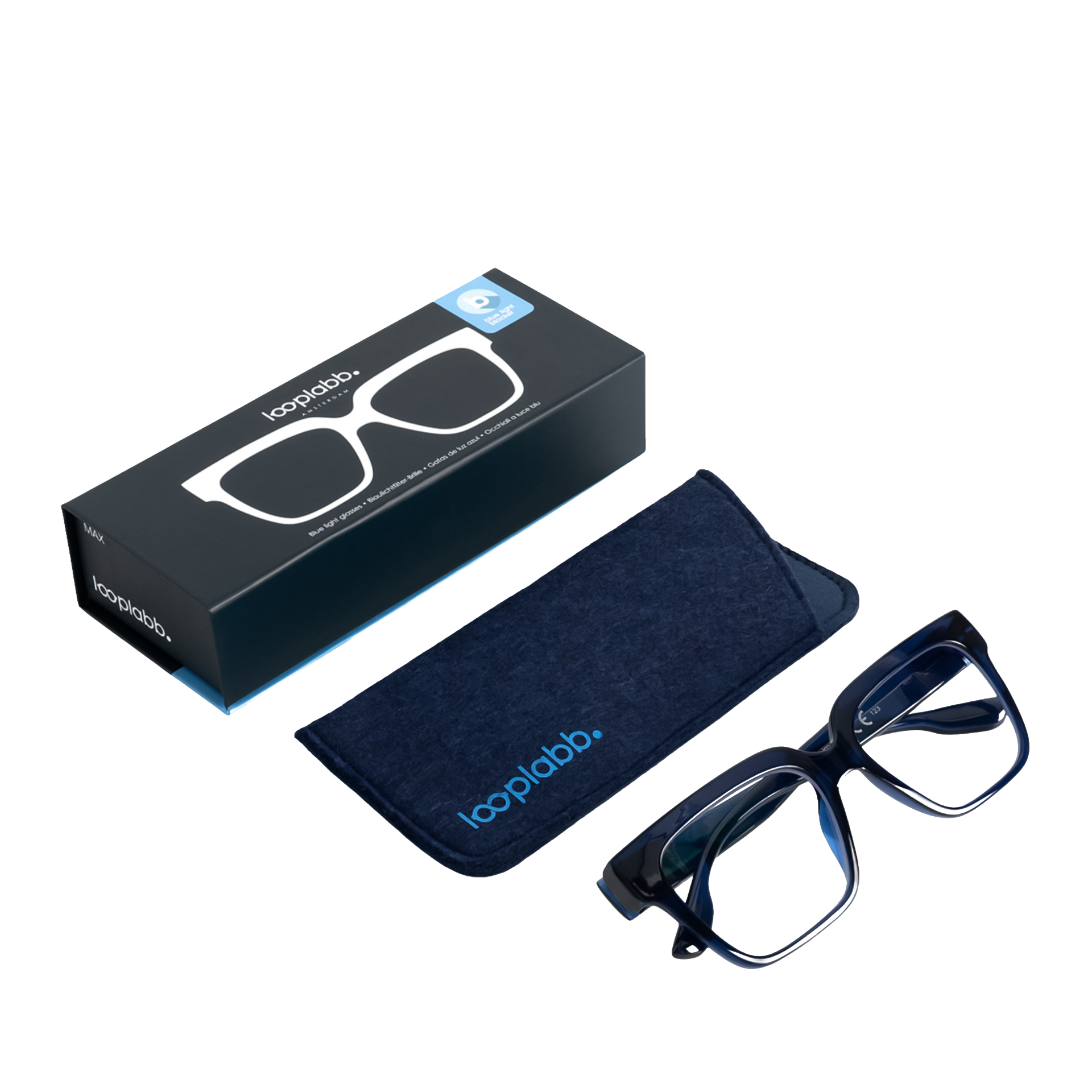 Looplabb Blaulichtfilter-Brille MAX BLUE LIGHT Marine
