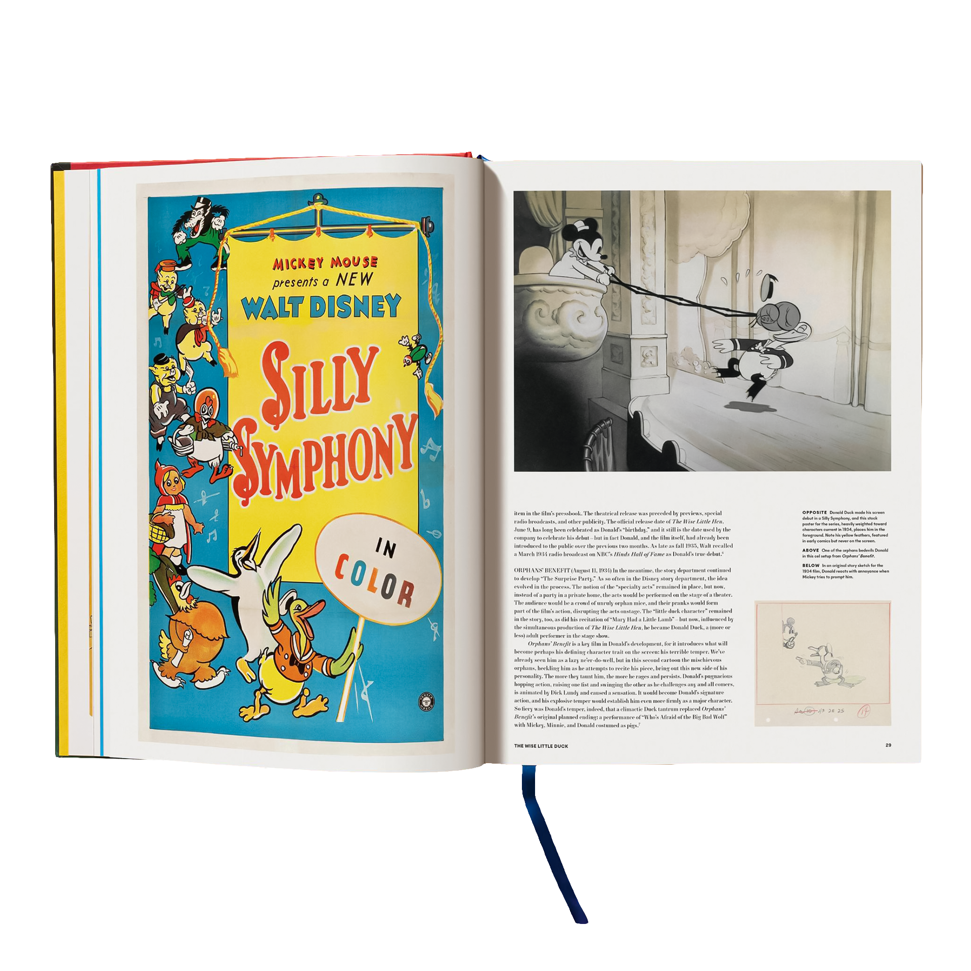 Coffee Table Book Walt Disney's Donald Duck. The Ultimate History, Poster, Disney, Silly Symphony, Colorful, Buchseite