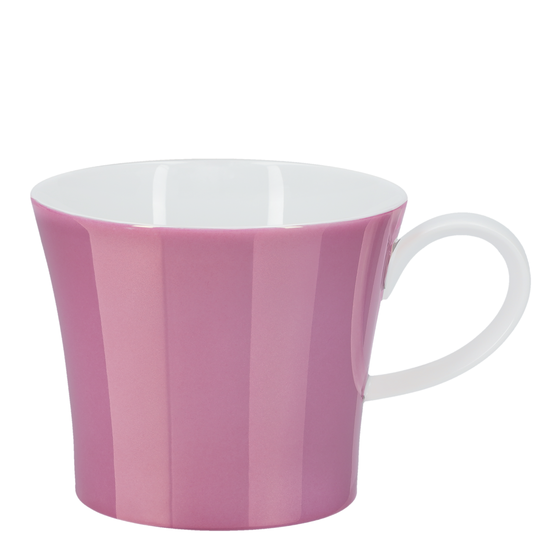 Breakfast Cup Prenzlauer Berg 0.30 l, Tasse, Becher, Keramik, Rosa, Streifen