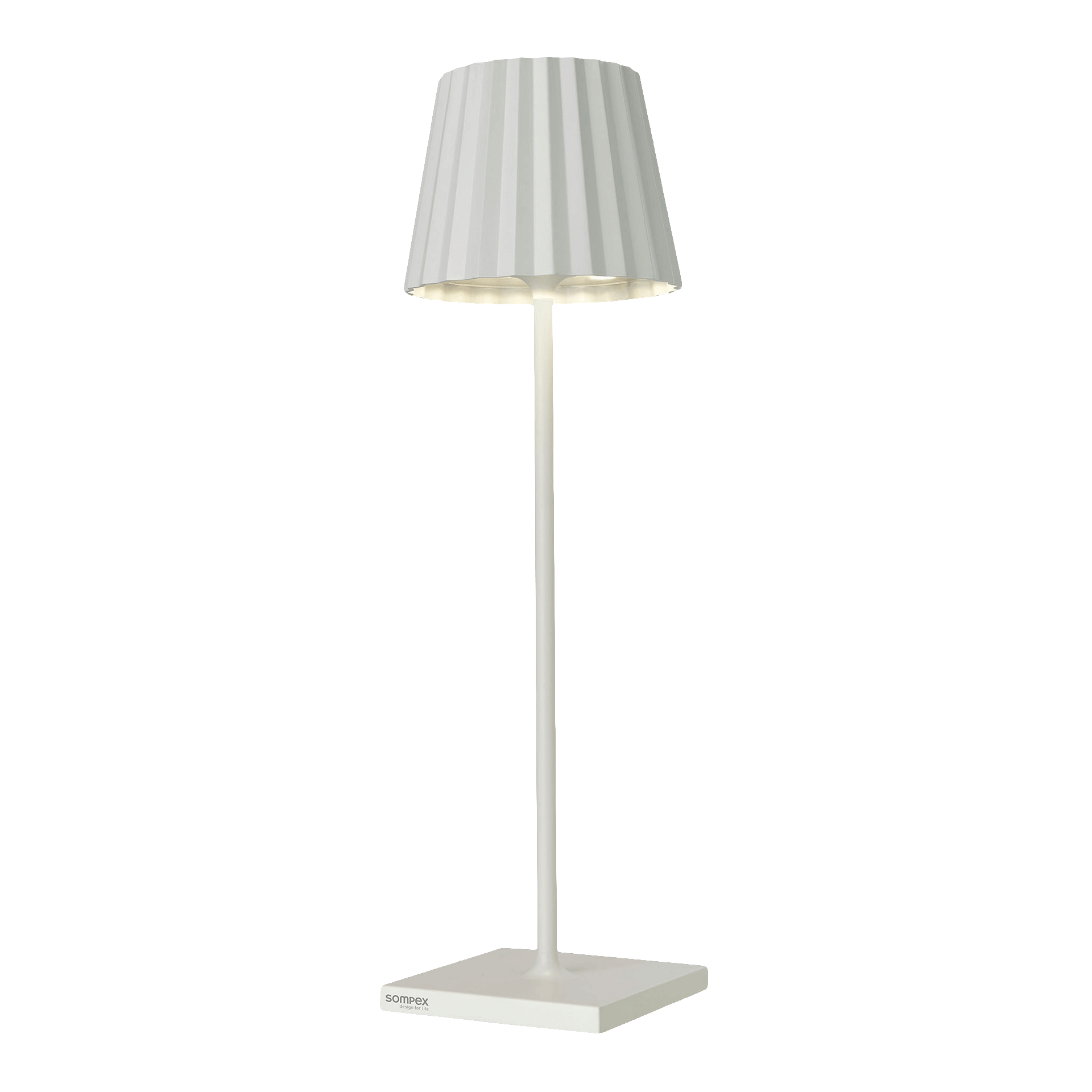 Rechargeable LED table lamp dimmable white, Stehleuchte, Tischlampe, Schirmlampe, weiß, Standleuchte
