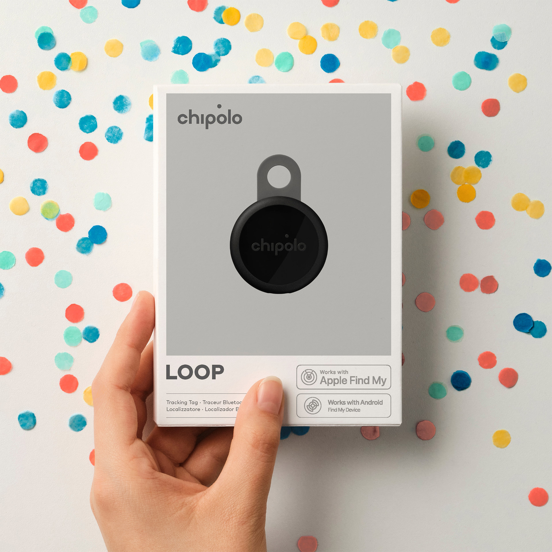 Bluetooth-Tracker Key Charcoal, Loop, Tracking Tag, Bluetooth, Schlüsselanhänger, Schwarz